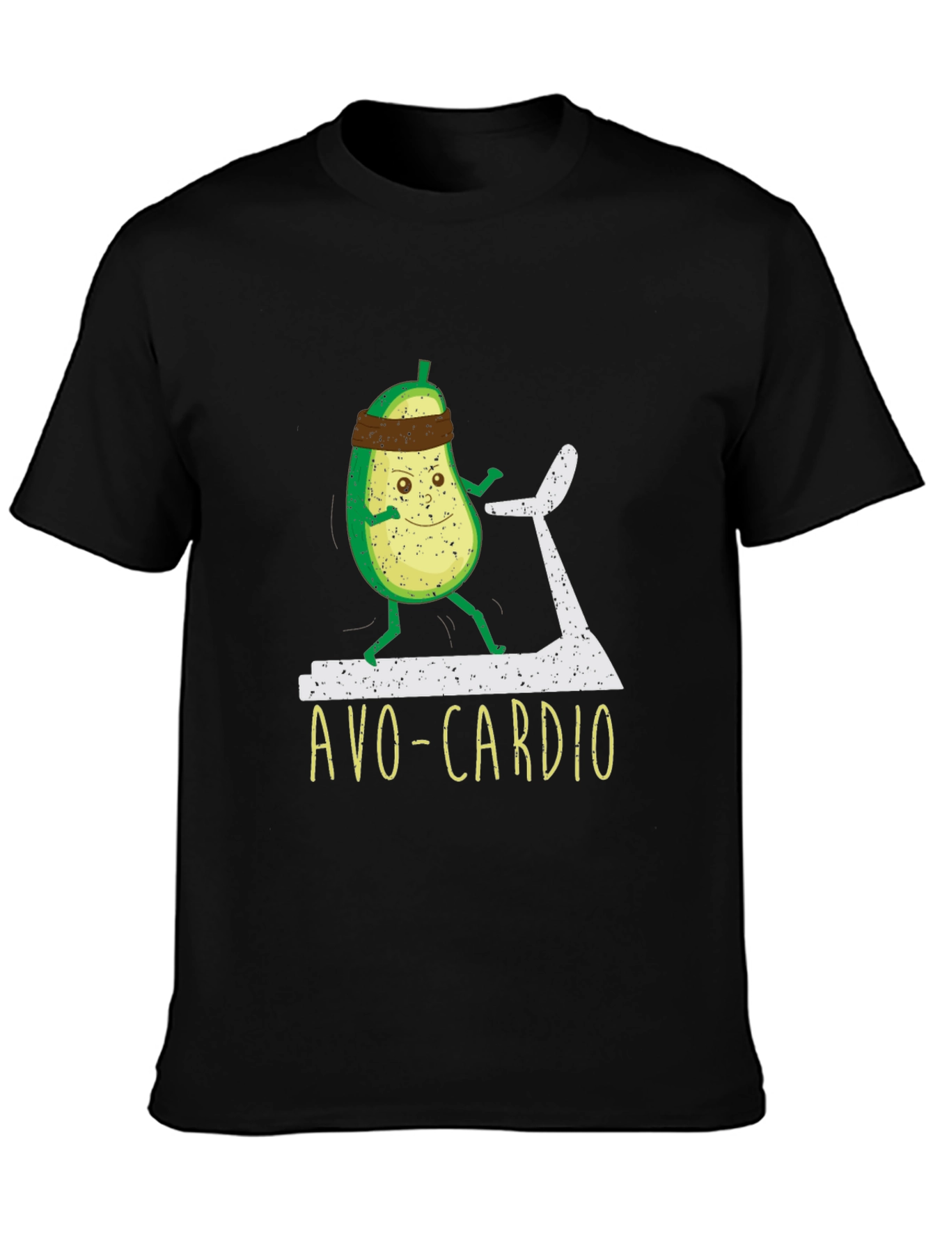 Avo-Cardio Black T-Shirt - Funny Workout Tee