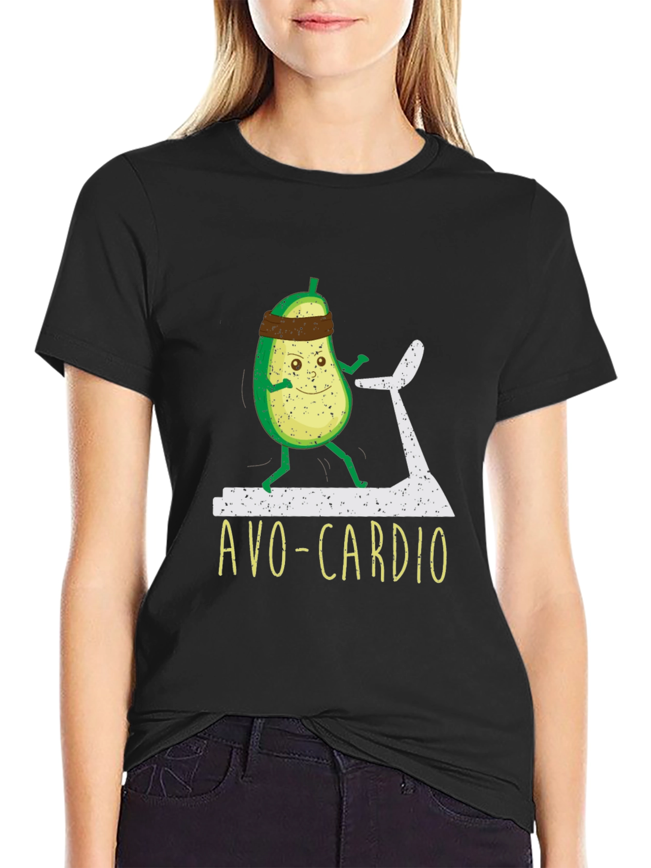 Avo-Cardio Black T-Shirt - Funny Workout Tee