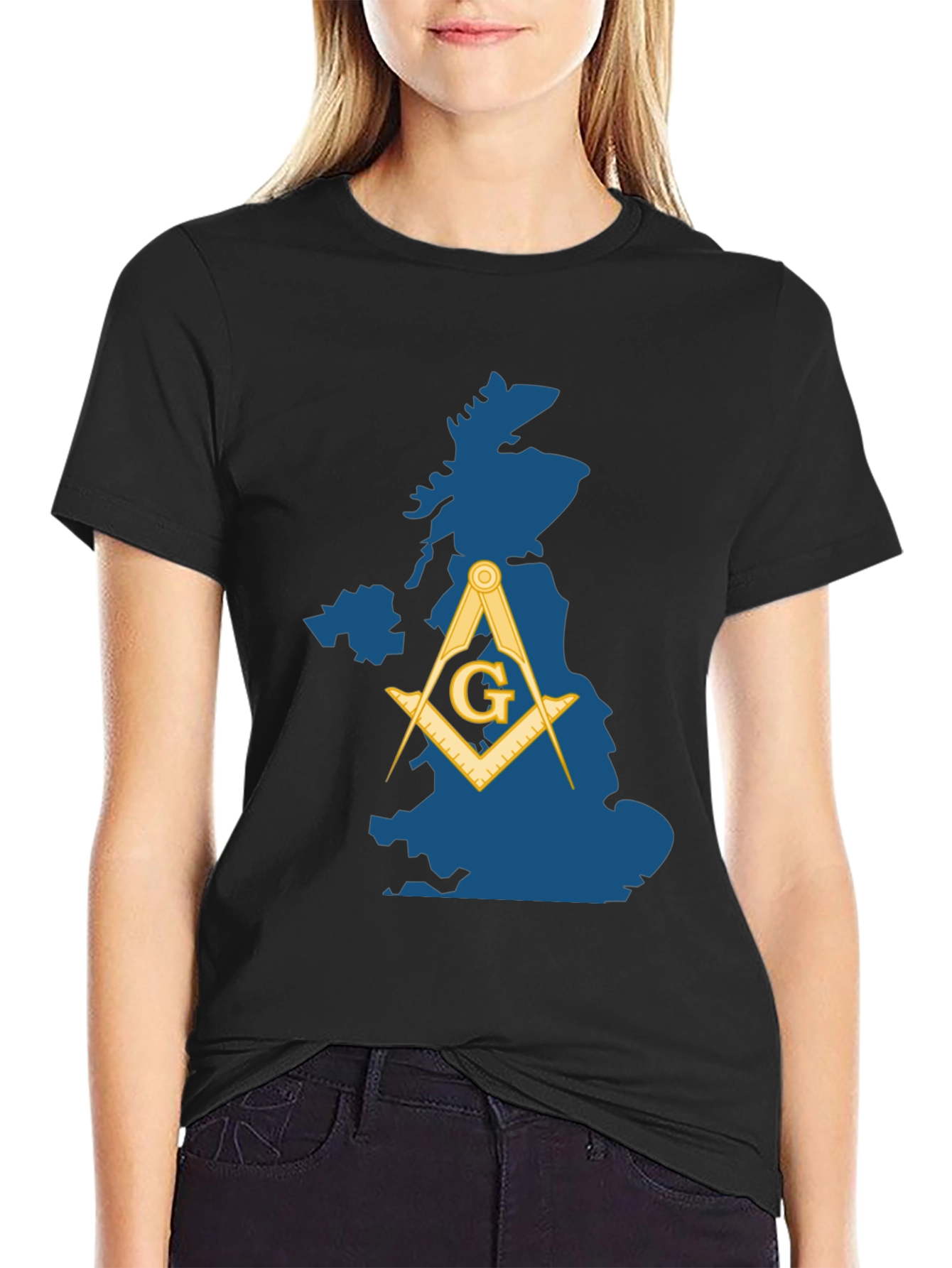 Masonic Great Britain Map T-Shirt