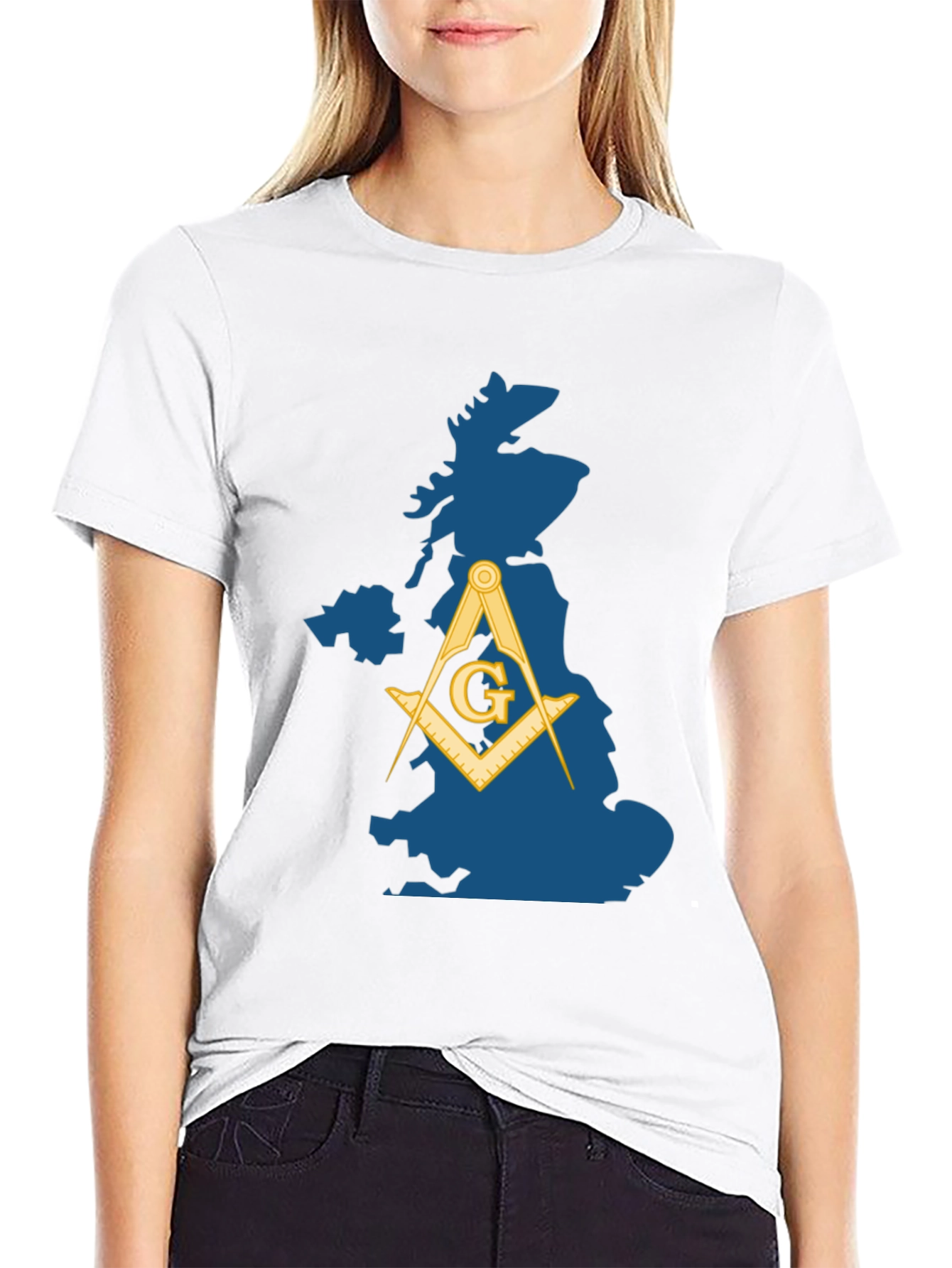 Masonic Great Britain Map T-Shirt