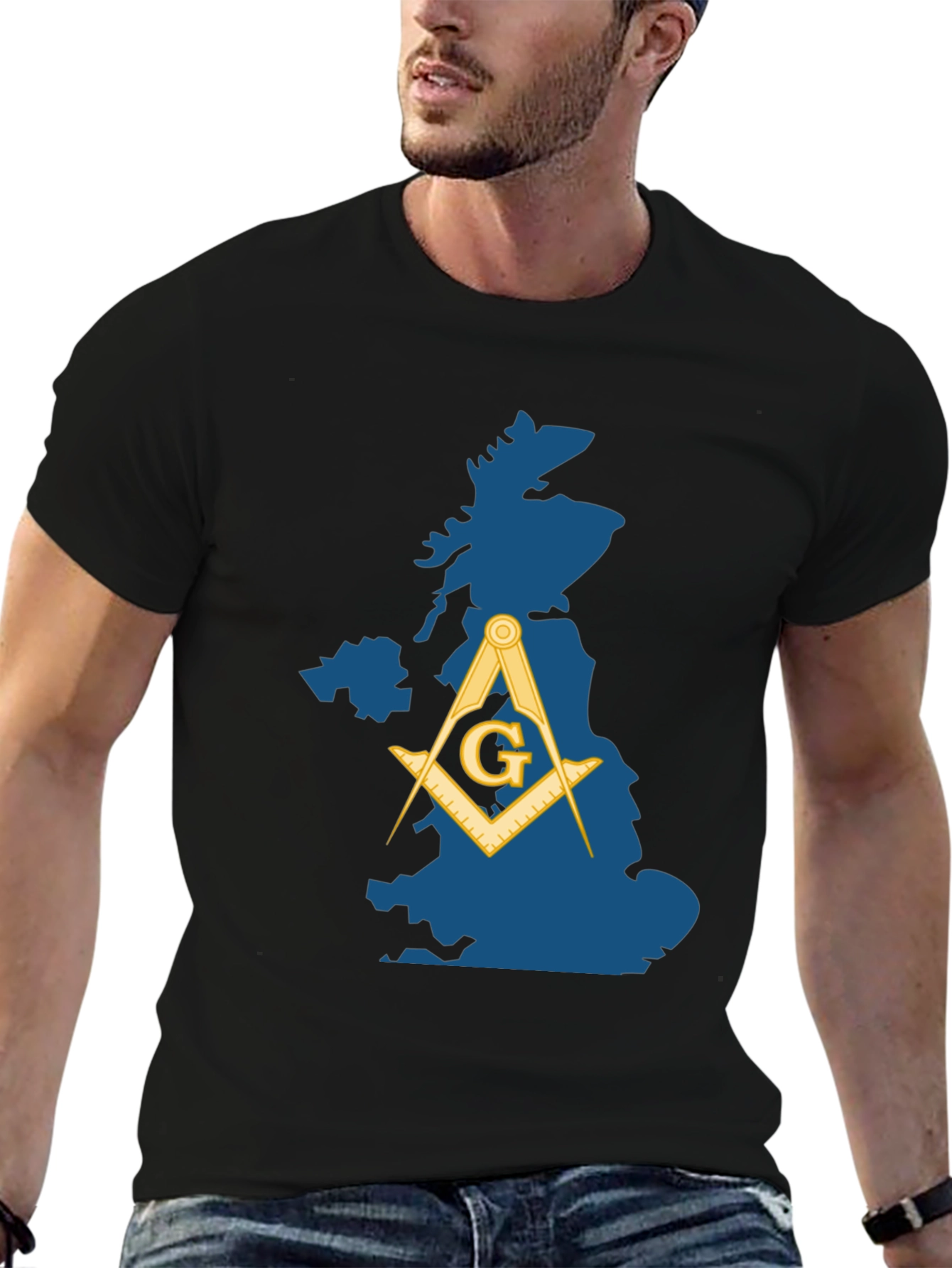 Masonic Great Britain Map T-Shirt