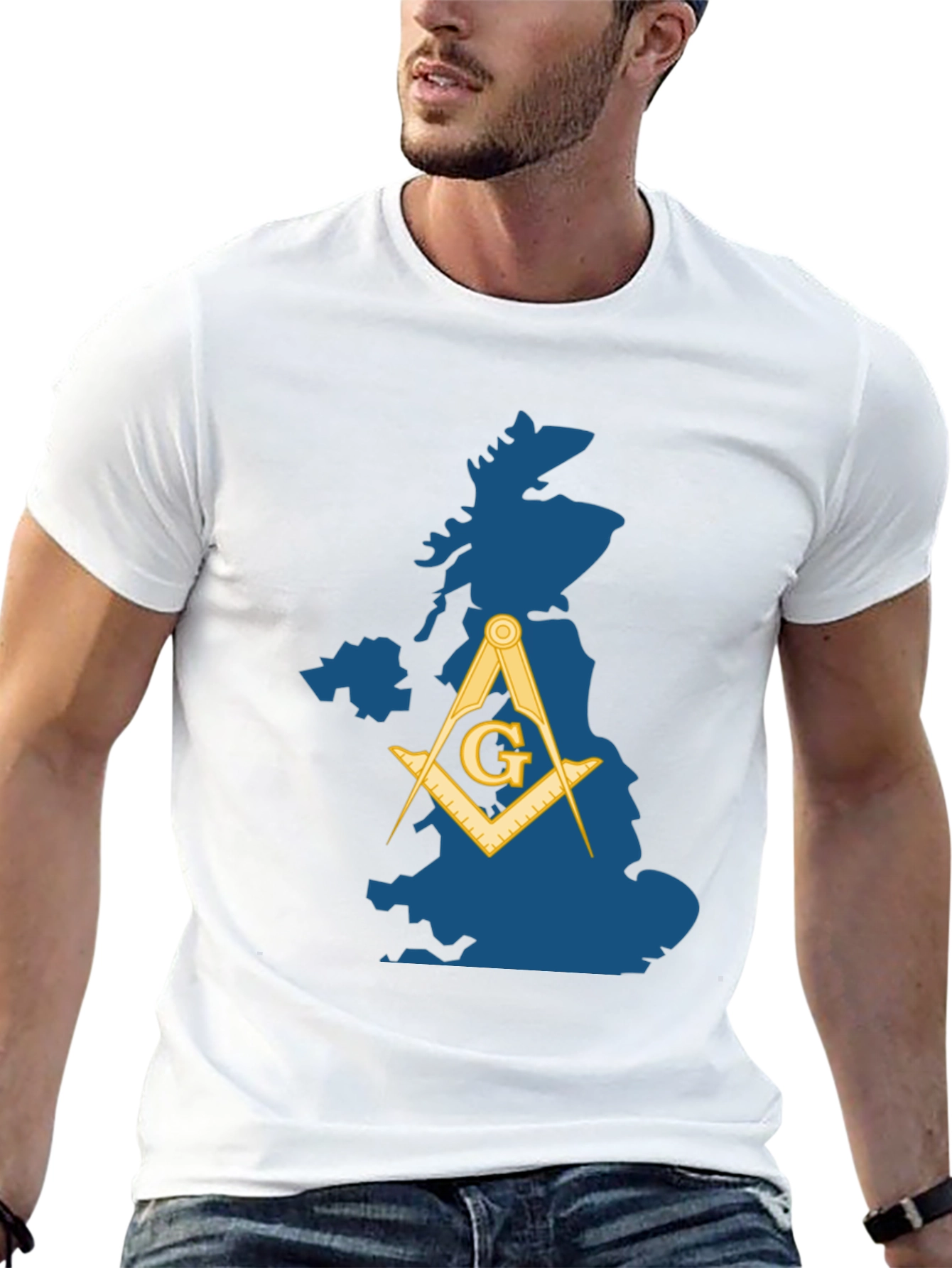 Masonic Great Britain Map T-Shirt