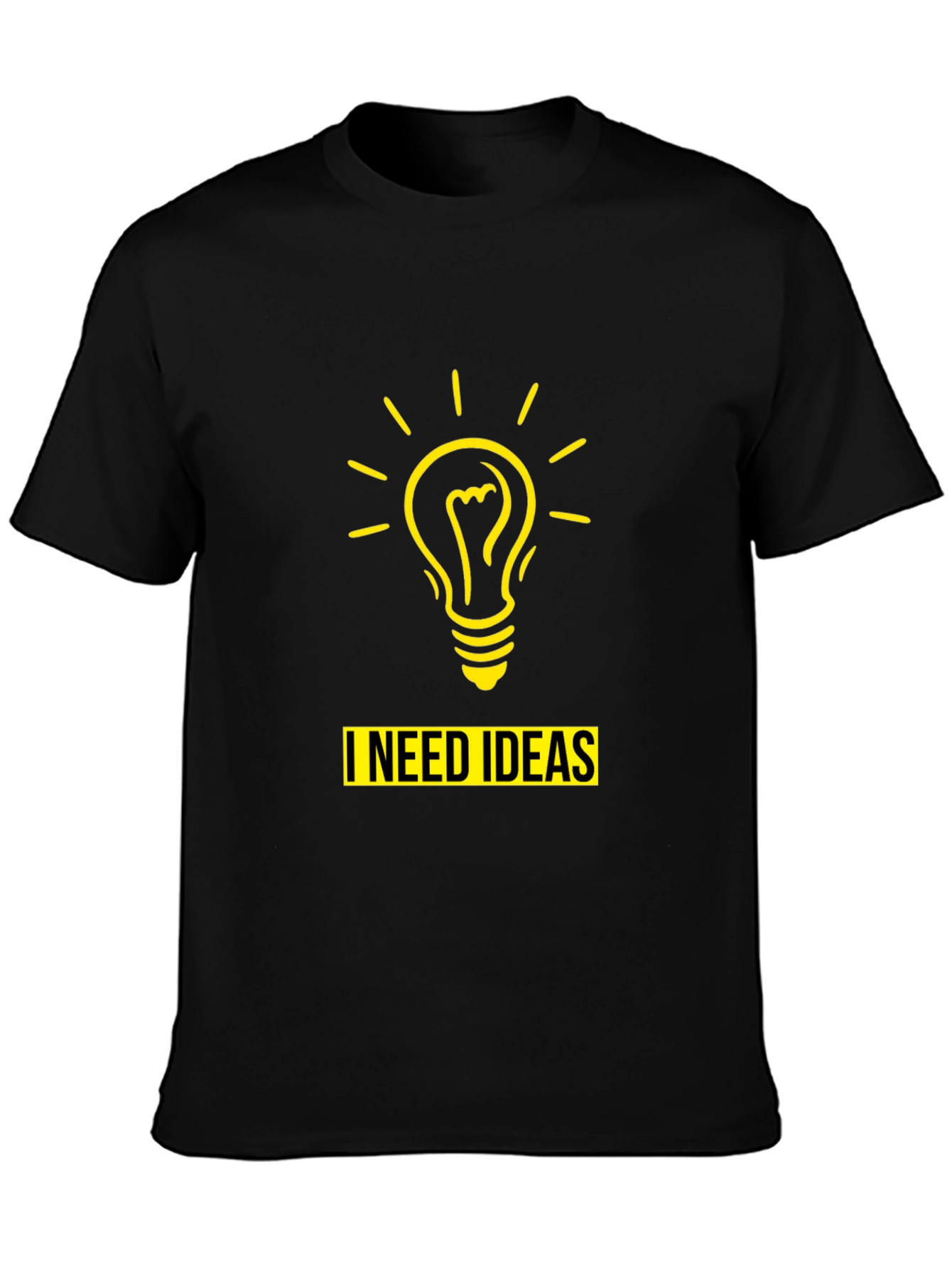 I Need Ideas T-Shirt - Mens Black Novelty Tee