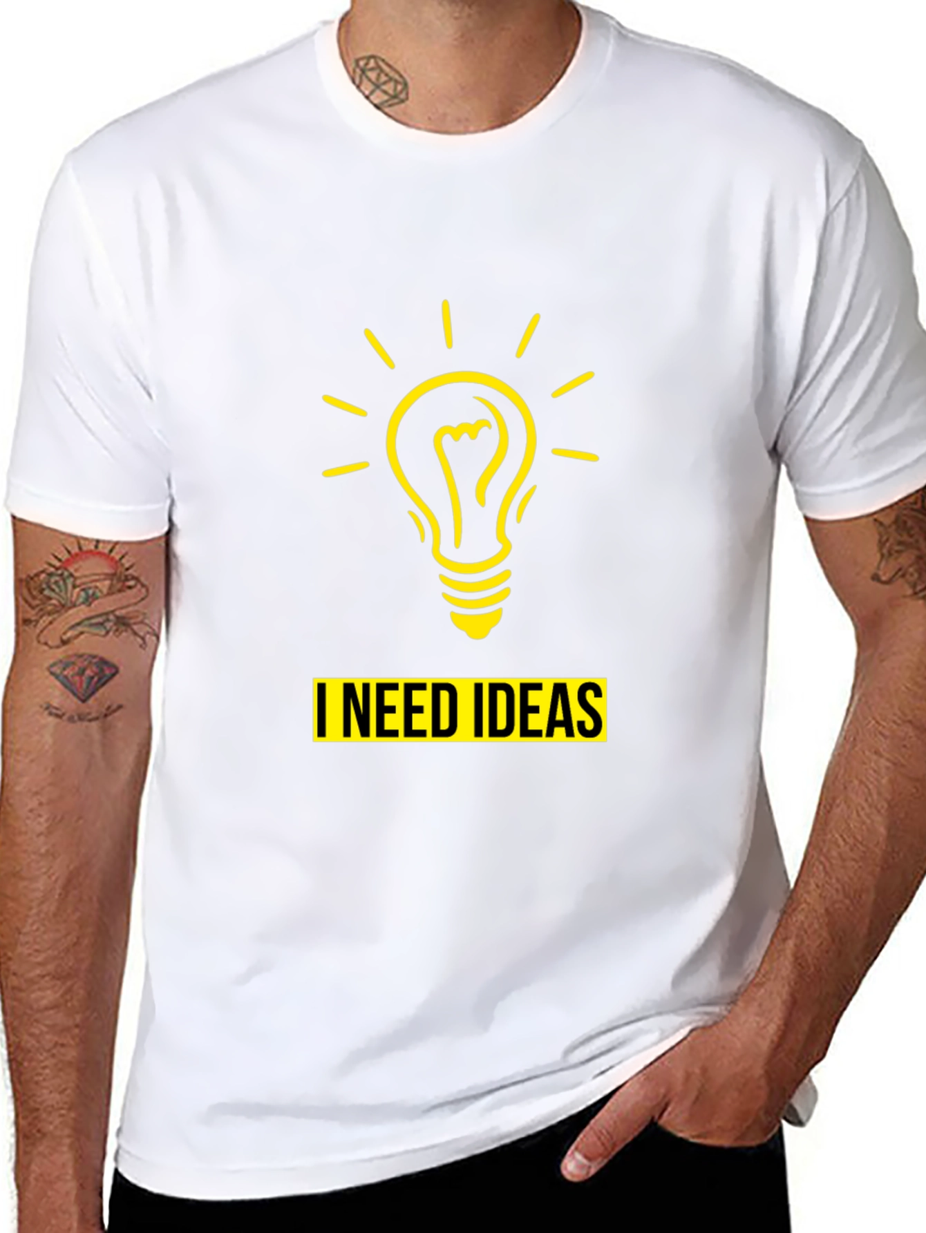 I Need Ideas T-Shirt - Mens Black Novelty Tee