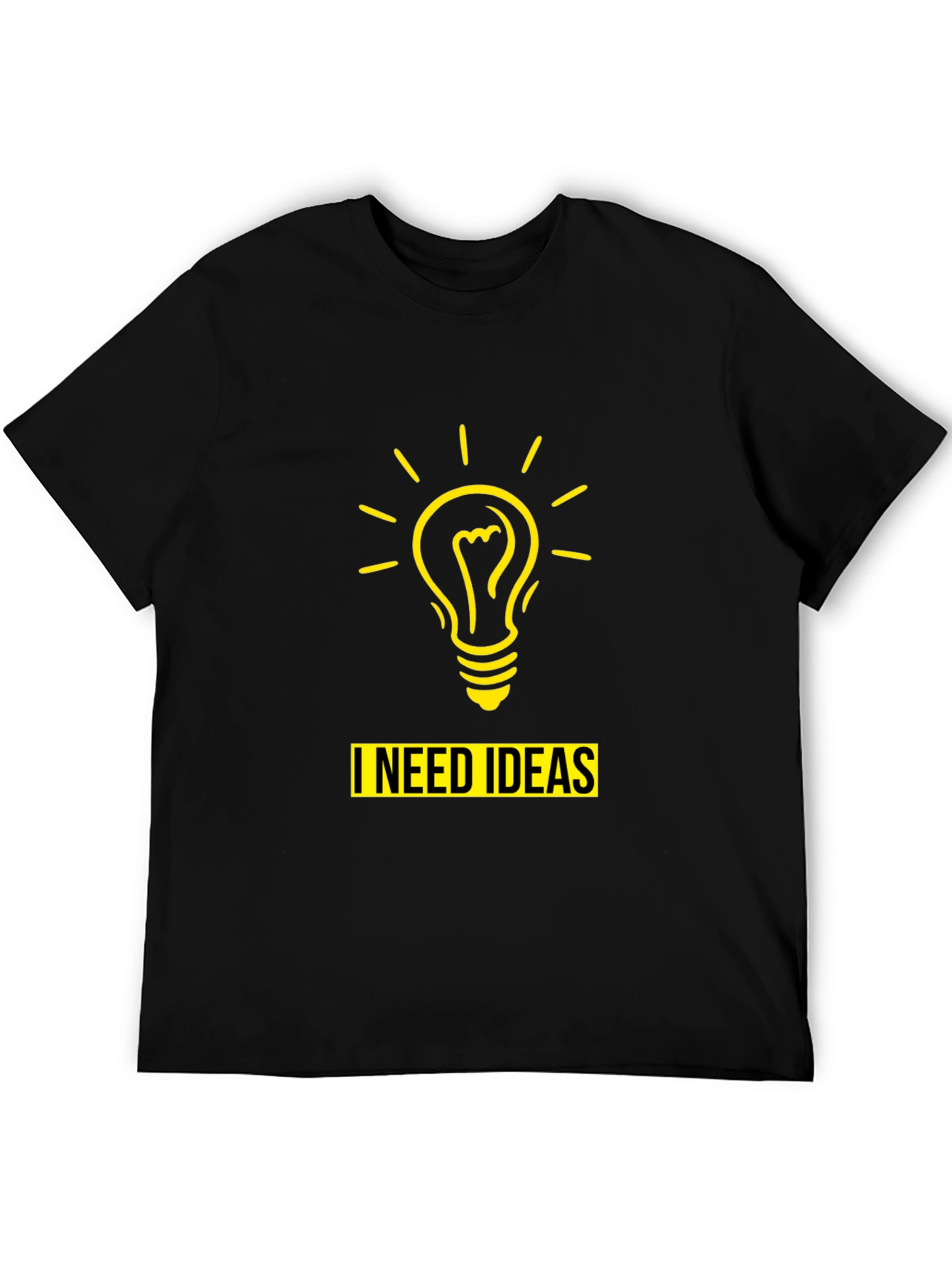 I Need Ideas T-Shirt - Mens Black Novelty Tee
