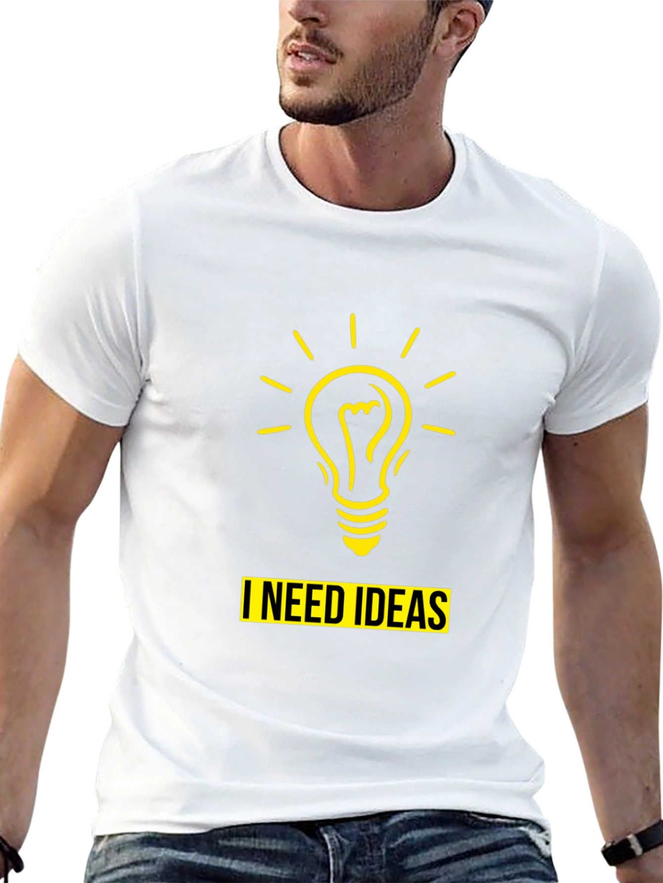 I Need Ideas T-Shirt - Mens Black Novelty Tee