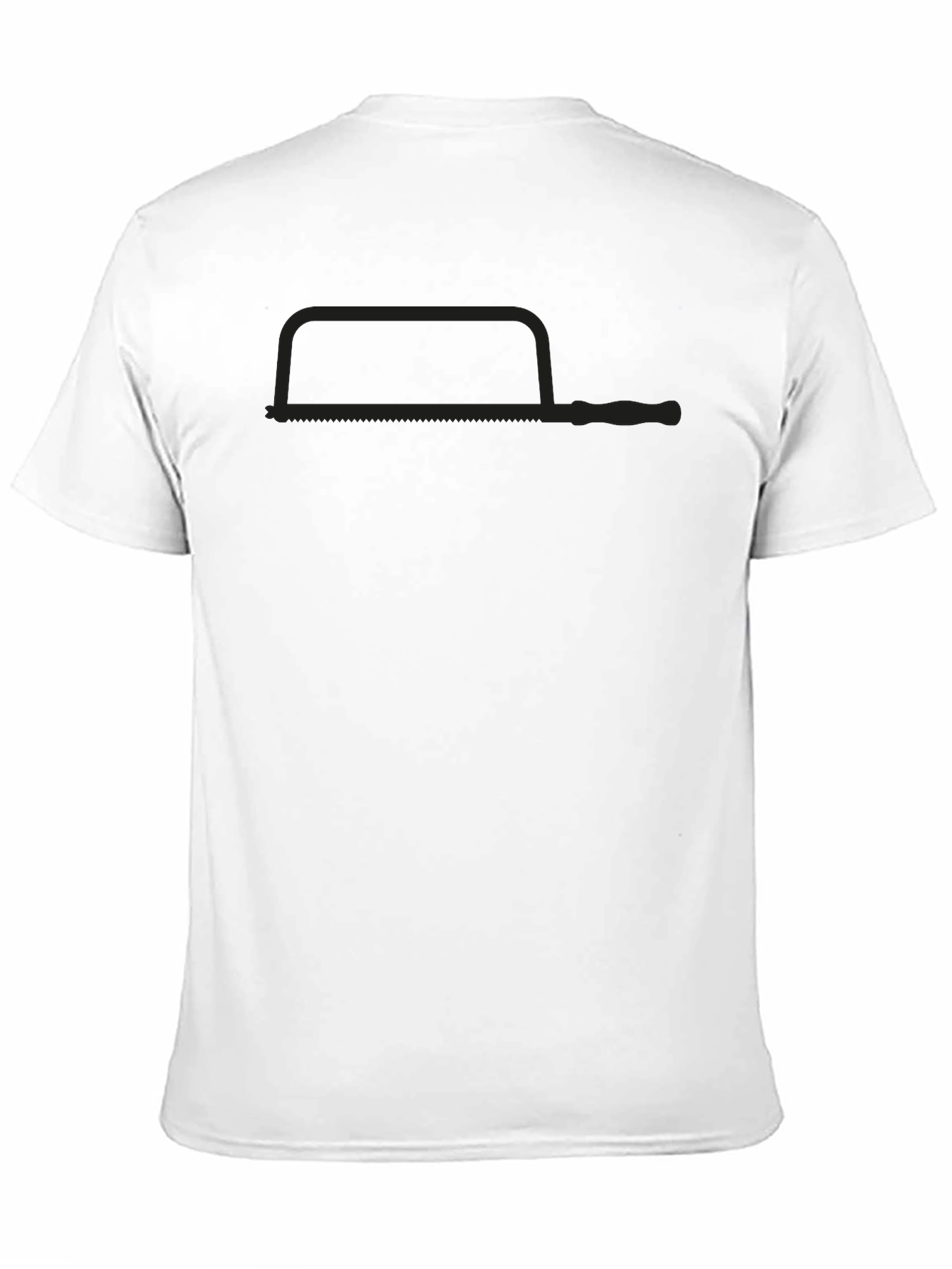 Mens Black T-Shirt with Handsaw Graphic