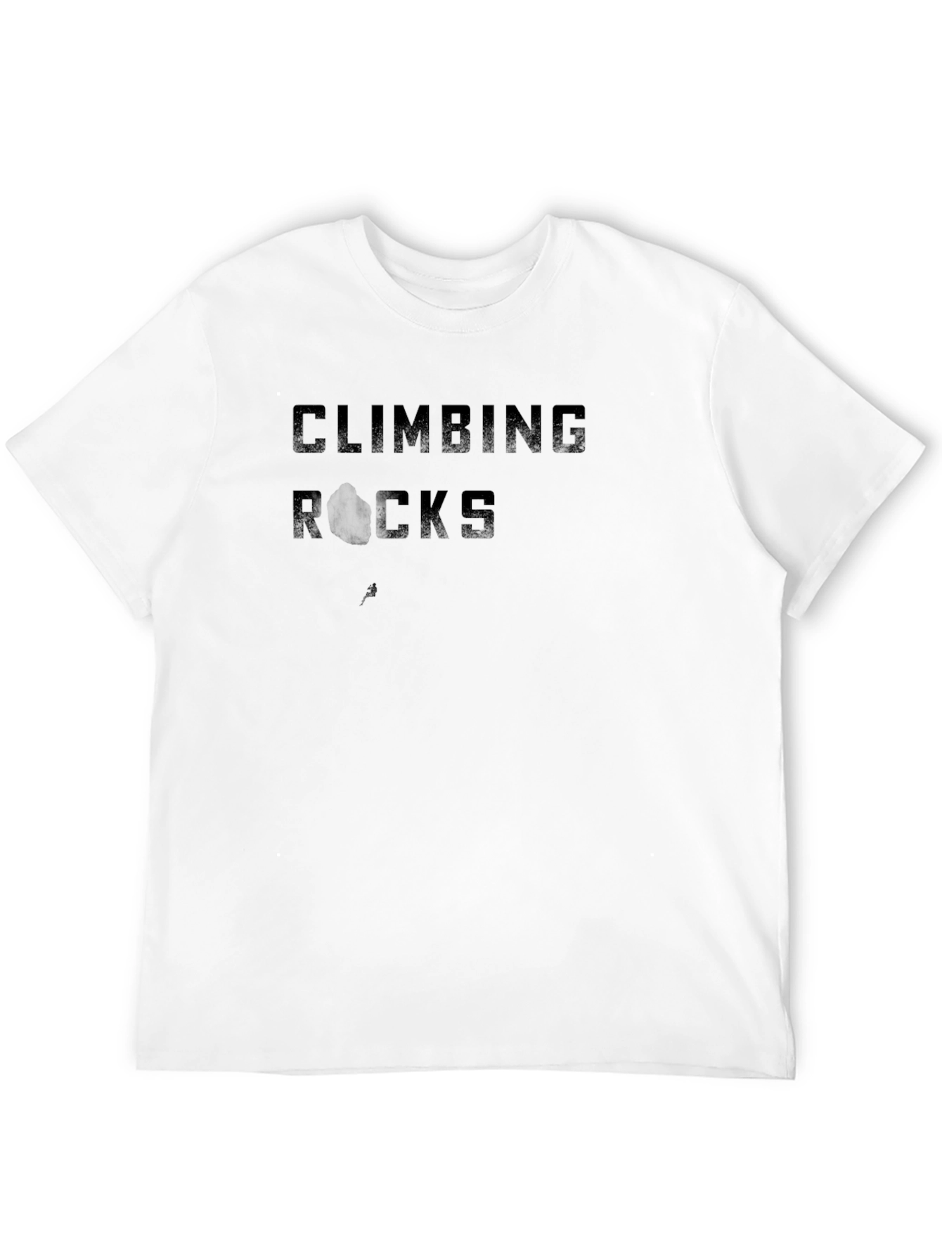Climbing Rocks Black Graphic Tee - Adventure Style
