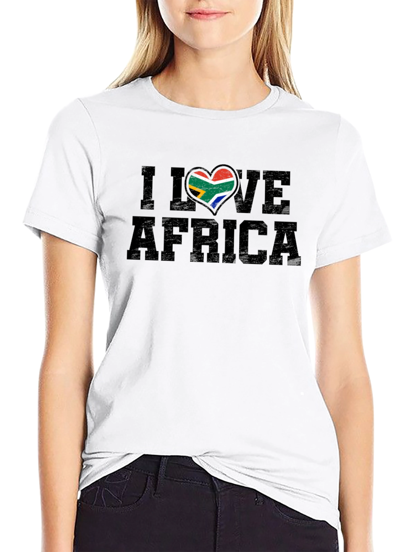 I Love Africa Heart T-Shirt