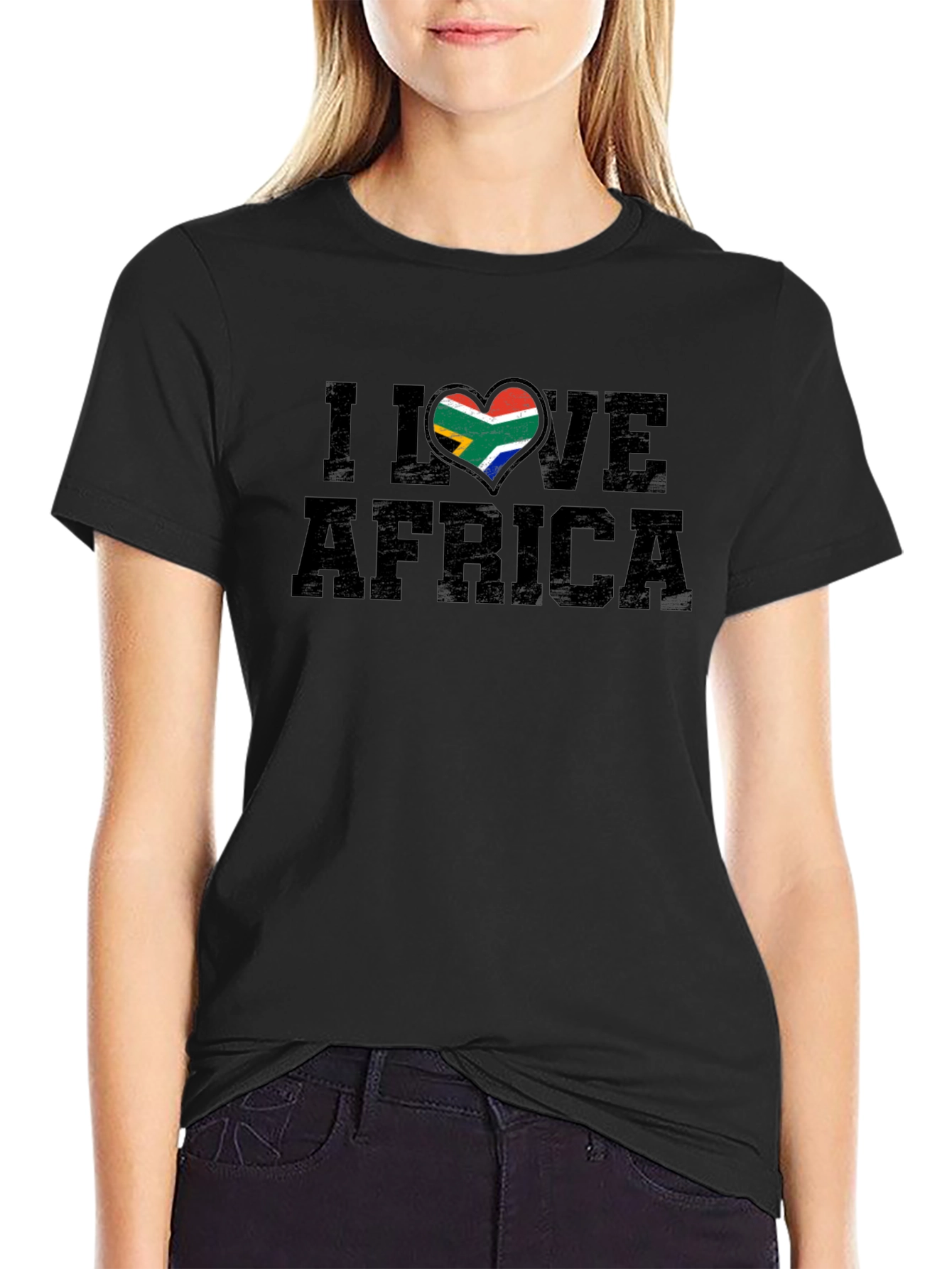 I Love Africa Heart T-Shirt