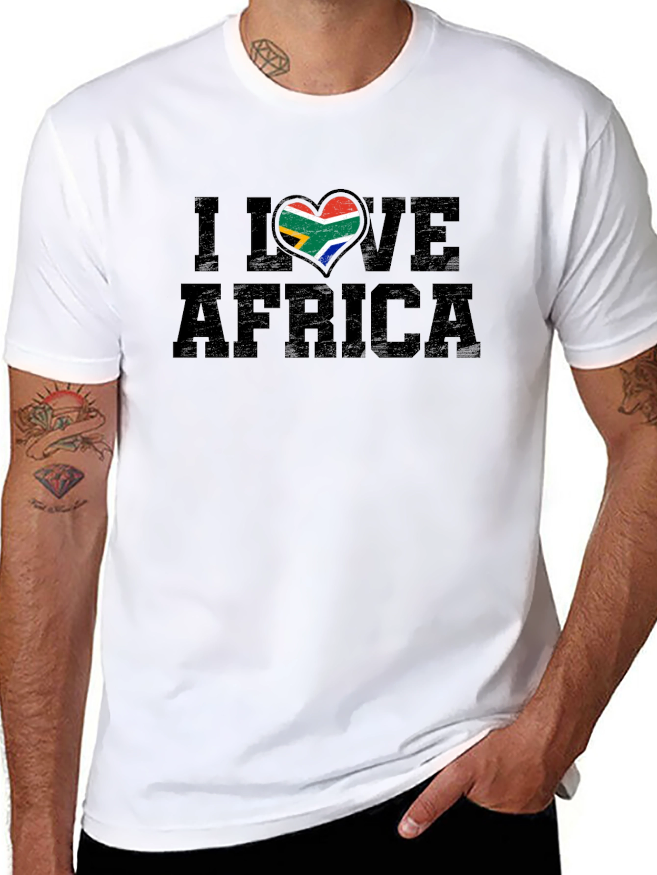I Love Africa Heart T-Shirt