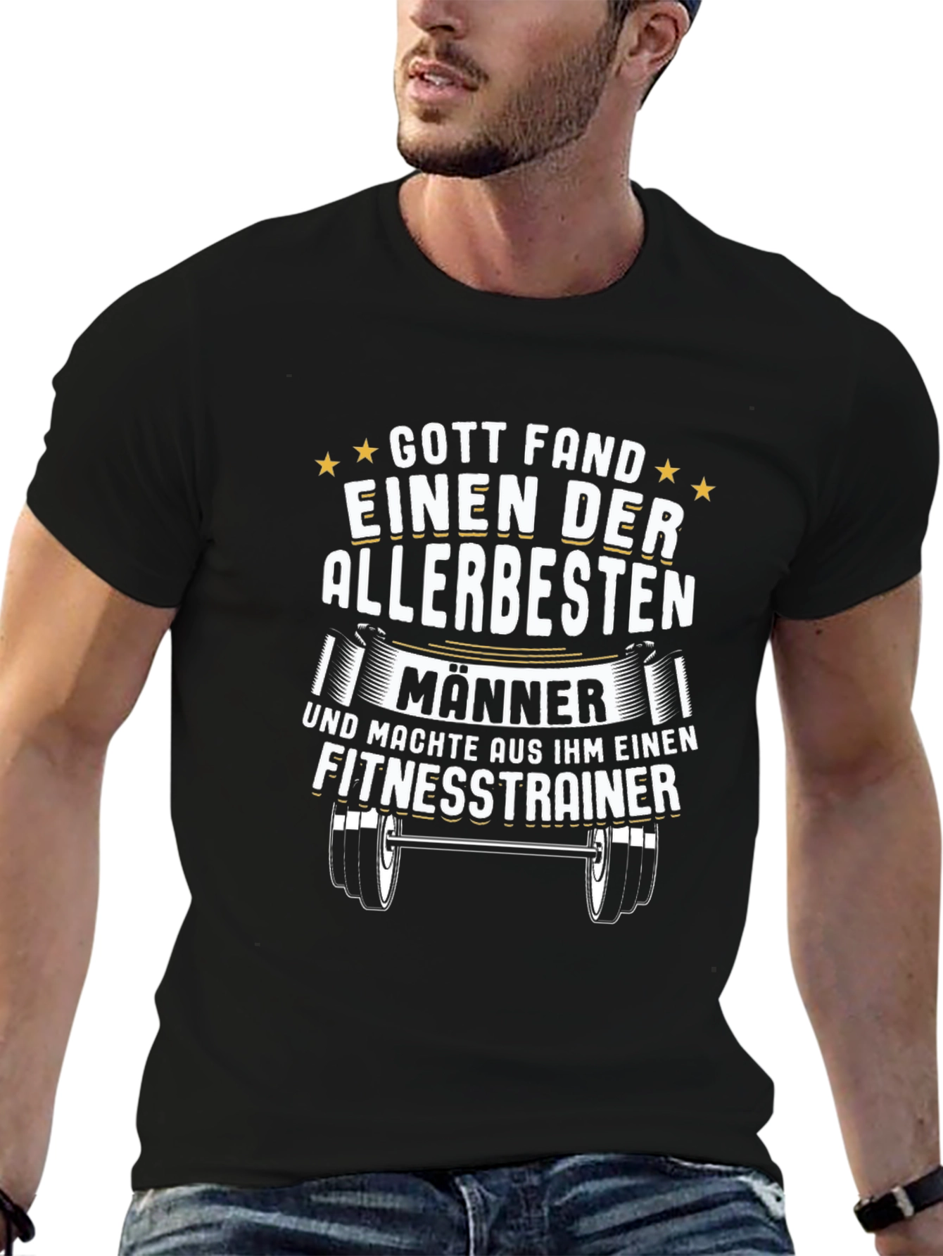 Fitness Trainer Graphic T-Shirt - Mens Black Tee