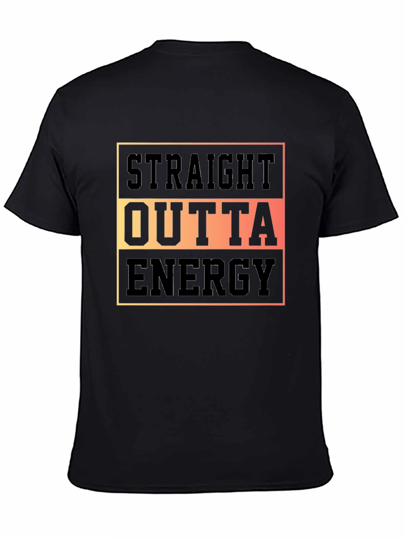 Straight Outta Energy Graphic T-Shirt - Black