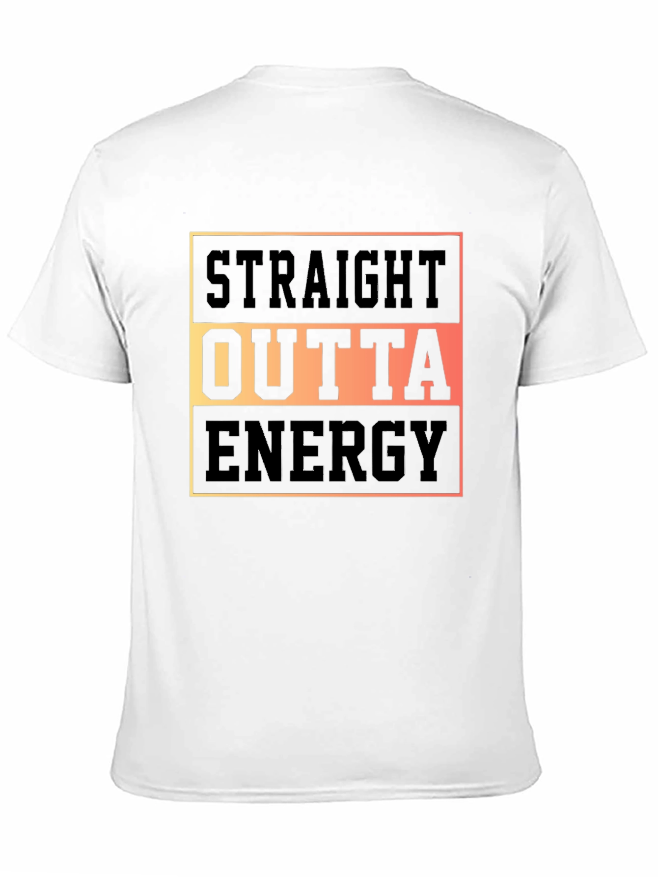 Straight Outta Energy Graphic T-Shirt - Black