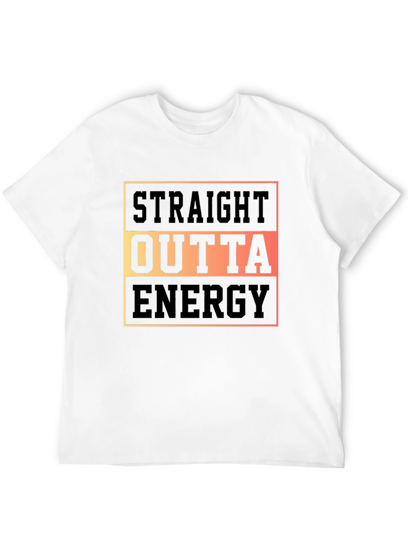 Straight Outta Energy Graphic T-Shirt - Black