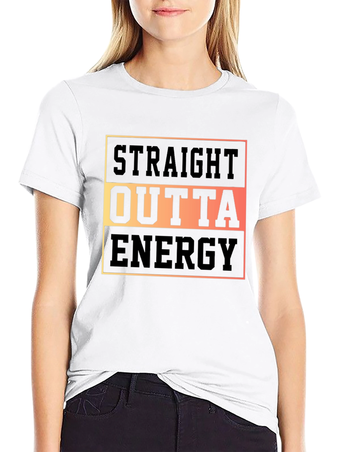 Straight Outta Energy Graphic T-Shirt - Black