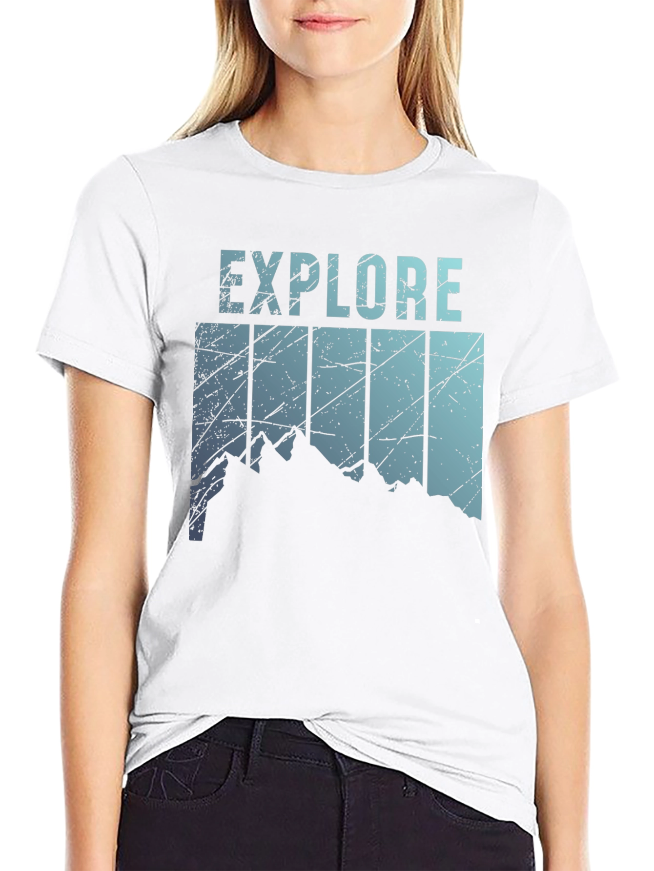 Explore Mountain Graphic Tee - Black