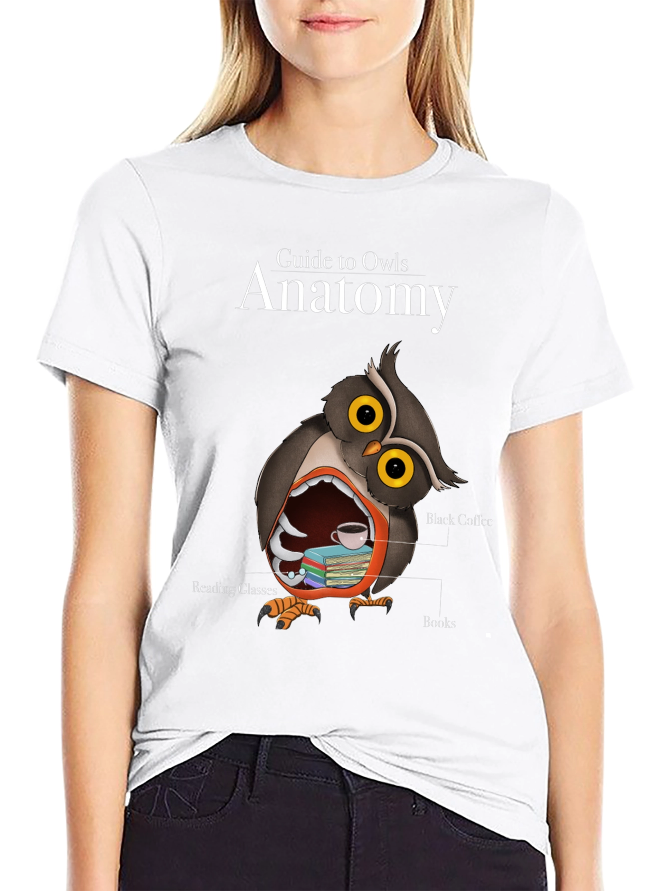 Owl Anatomy T-Shirt - Guide to Owls Novelty Tee