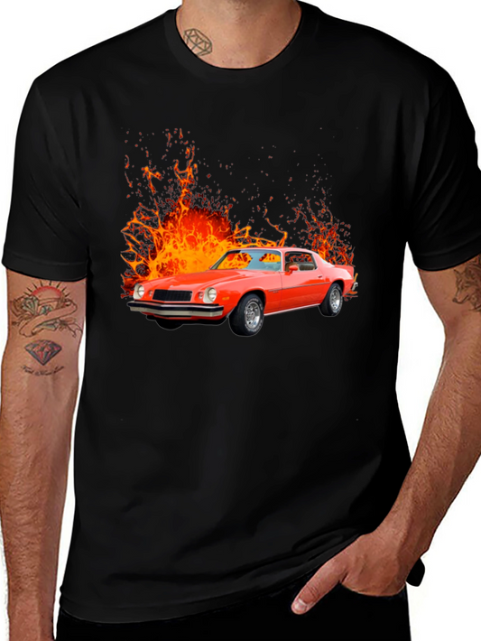Fiery Red Classic Car Graphic Tee