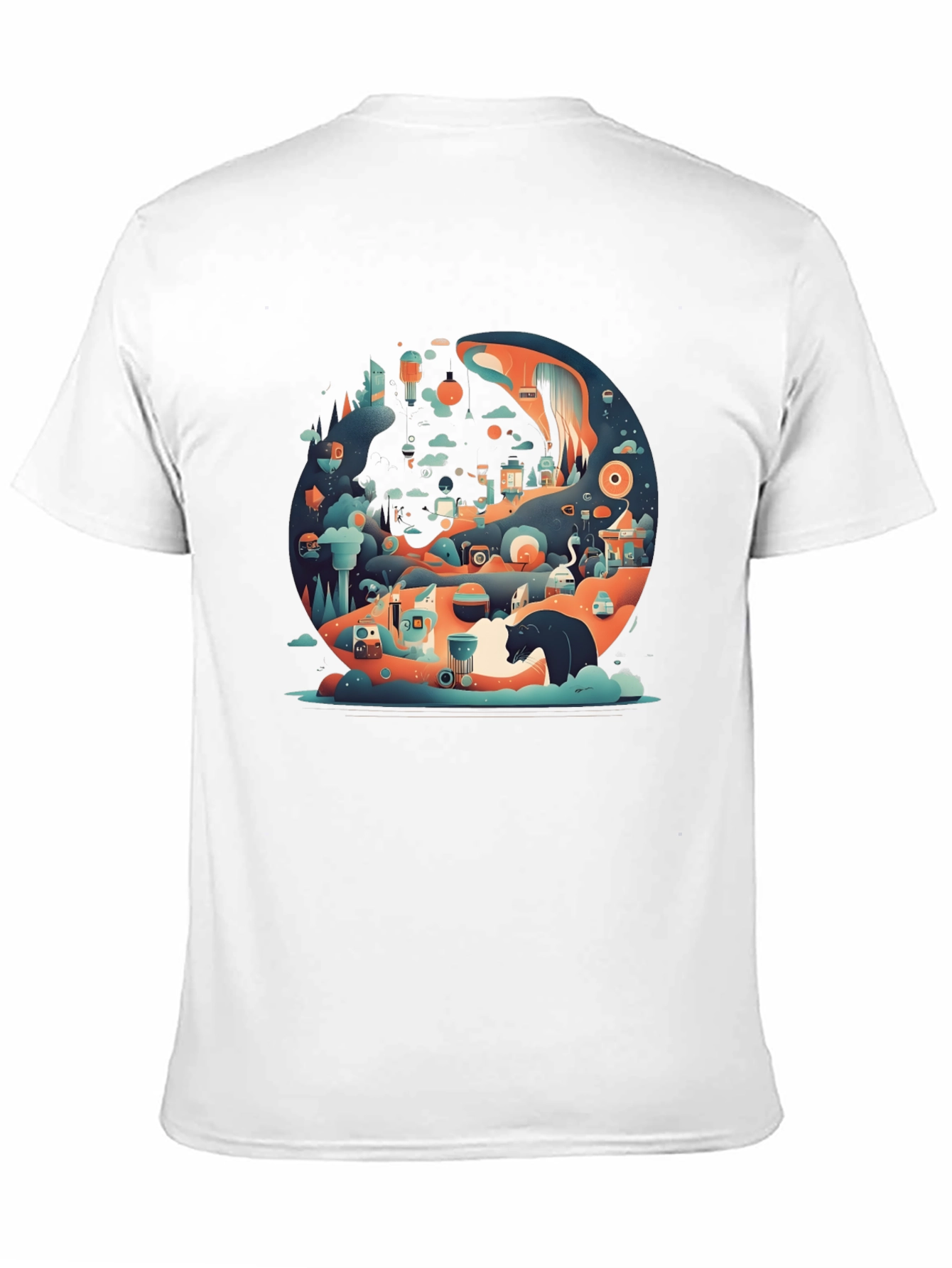 Abstract Cityscape Graphic T-Shirt