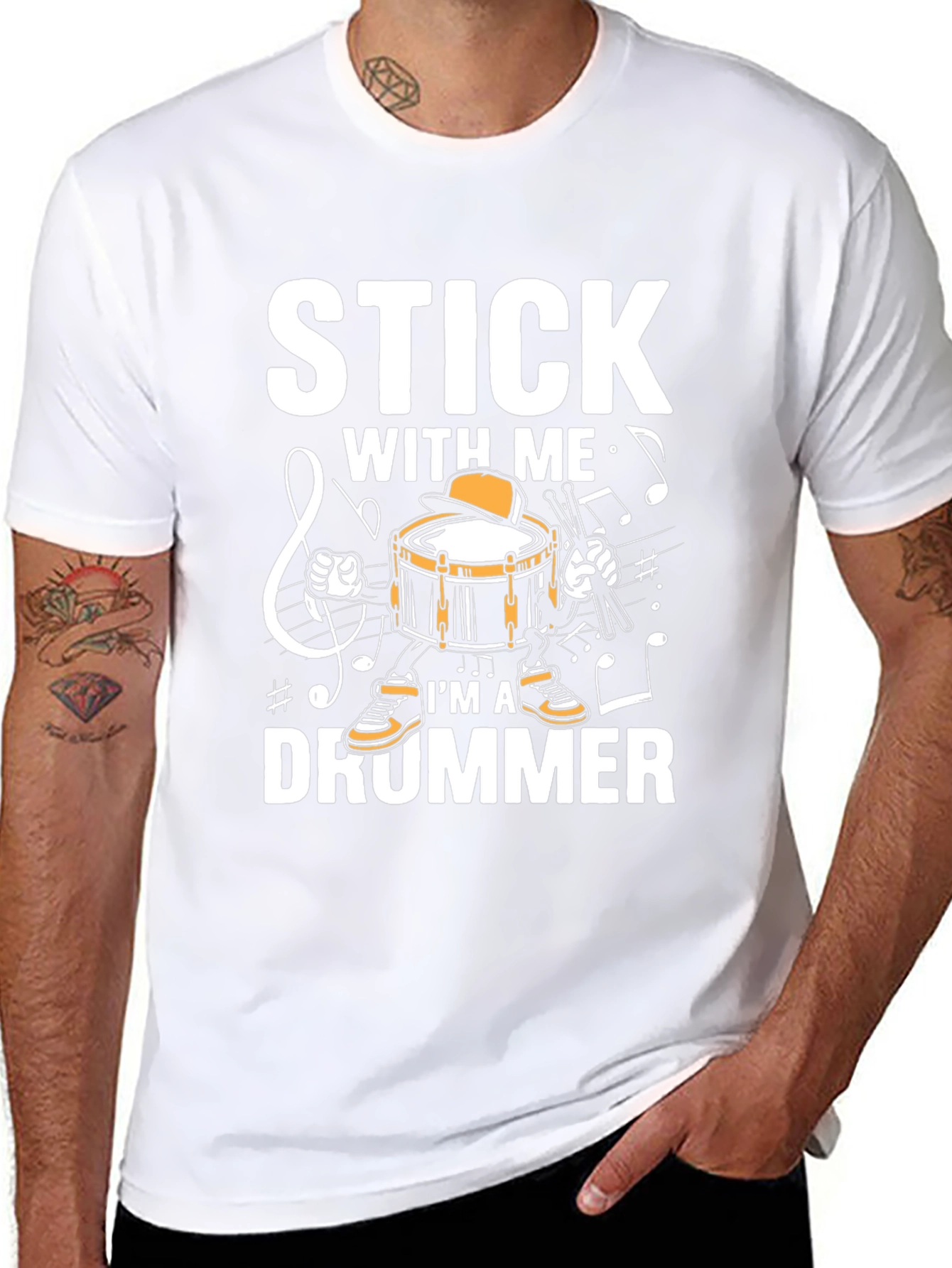 Stick With Me Drummer Graphic Tee