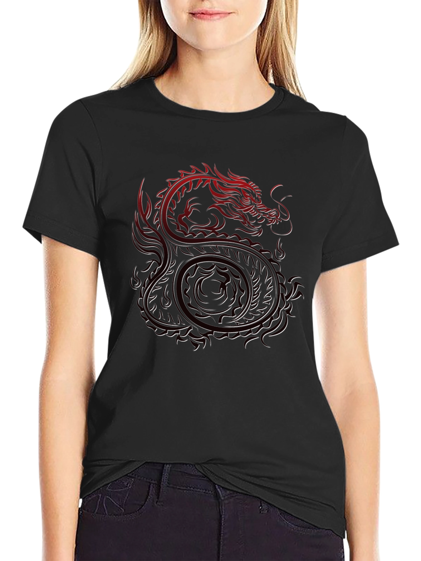 Dragon Yin Yang Graphic Tee