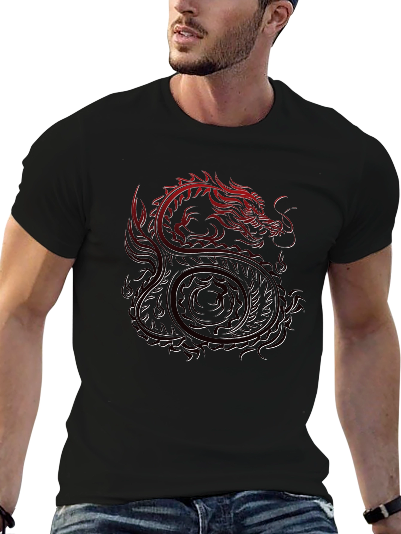 Dragon Yin Yang Graphic Tee