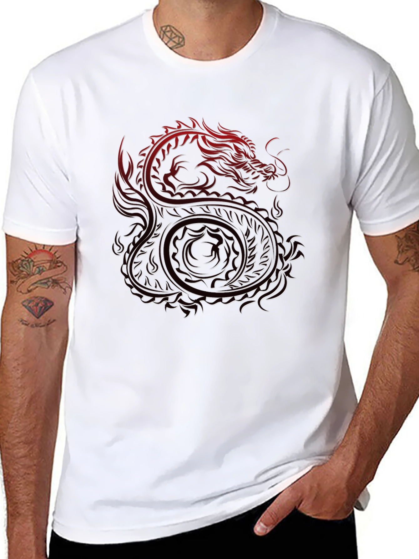 Dragon Yin Yang Graphic Tee