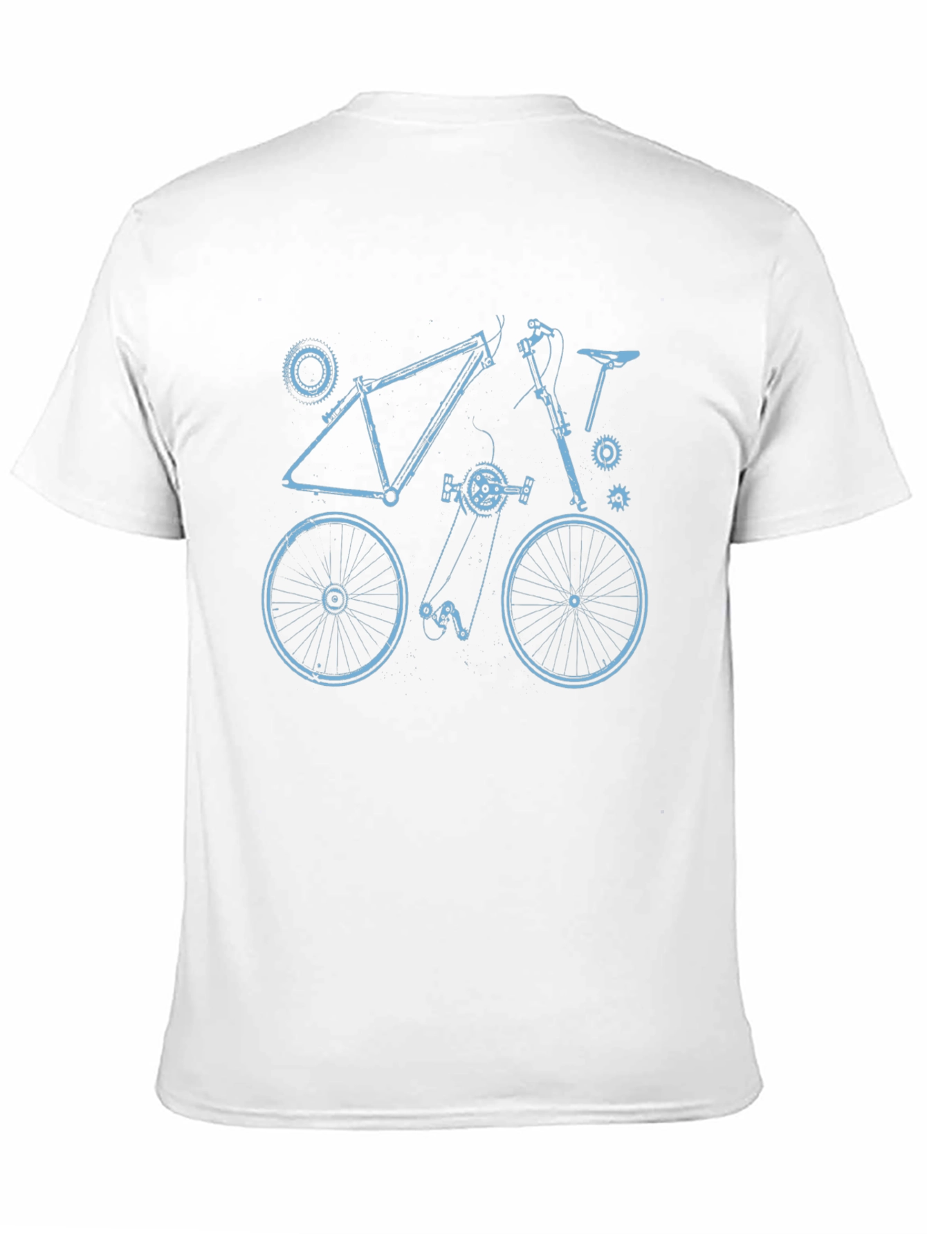 Bike Blueprint Graphic Tee - Black Cotton T-Shirt