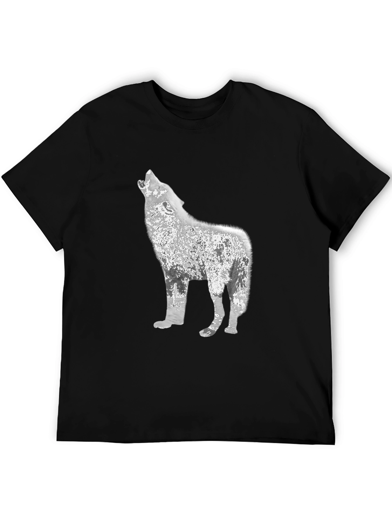 Wolf Howl Graphic Black T-Shirt