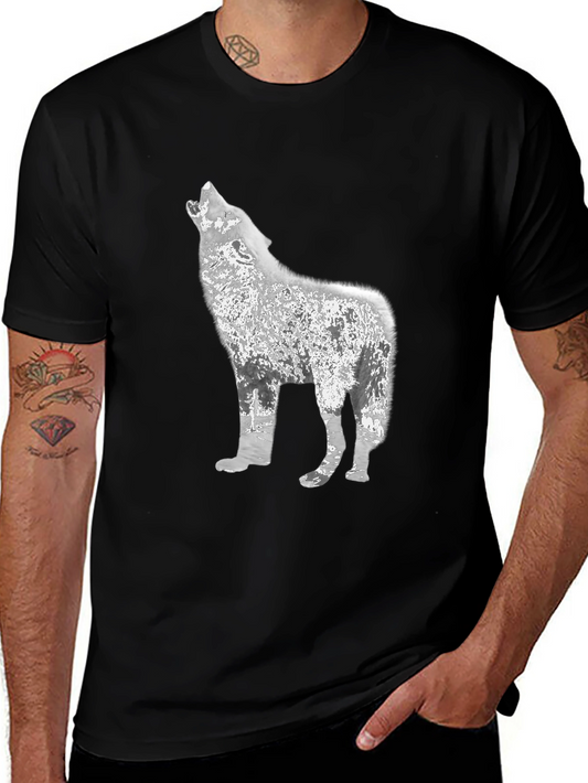 Wolf Howl Graphic Black T-Shirt