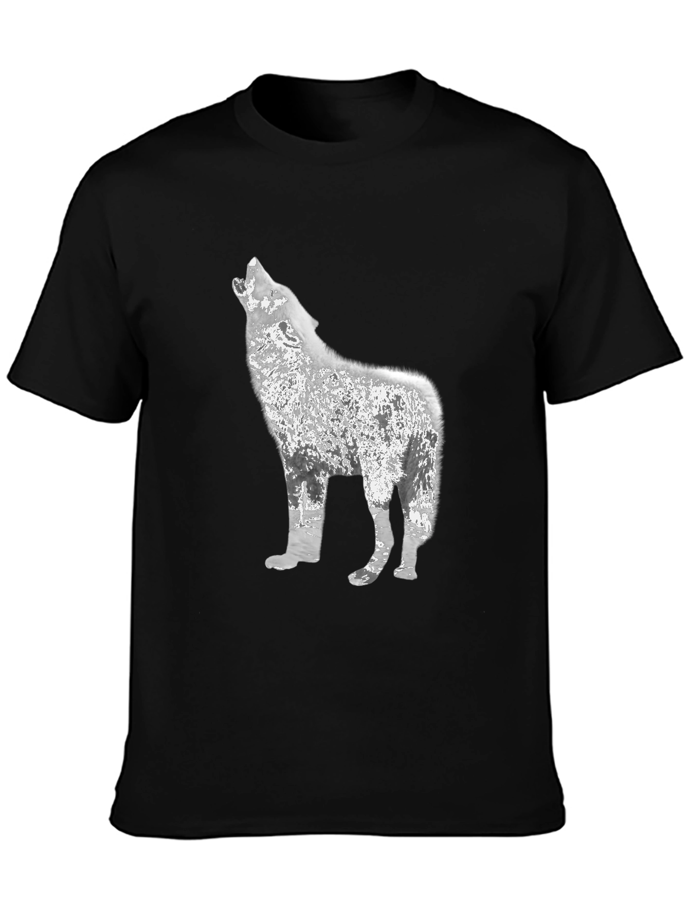 Wolf Howl Graphic Black T-Shirt