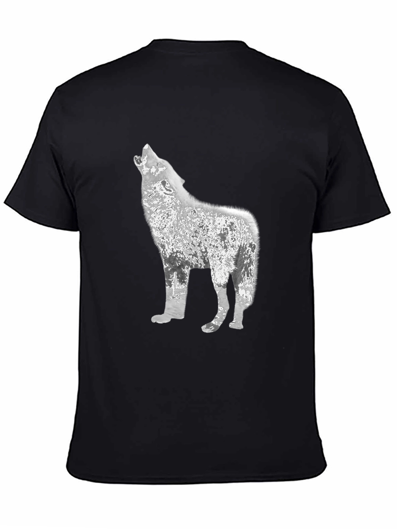Wolf Howl Graphic Black T-Shirt