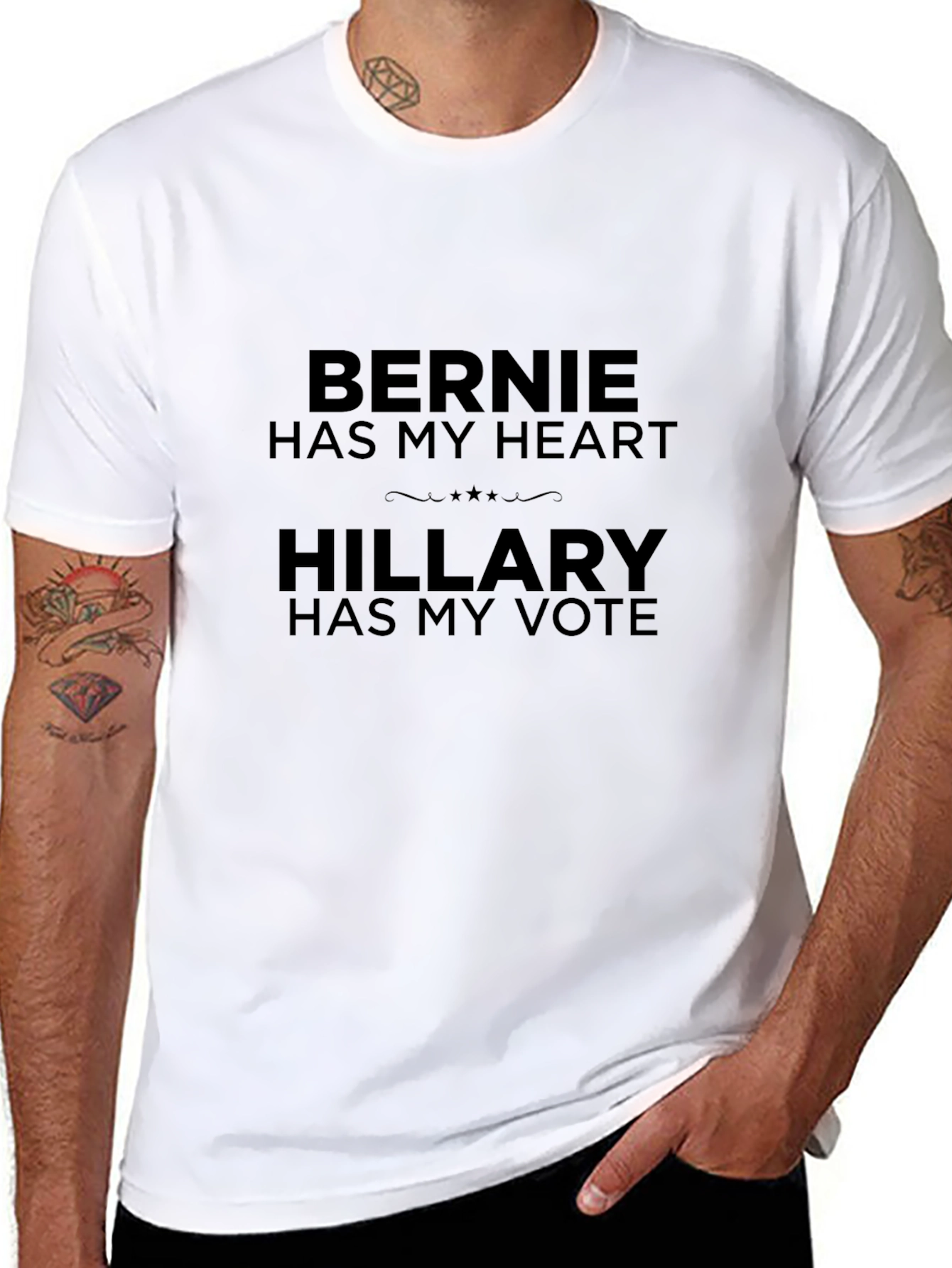Bernie Has My Heart Hillary Has My Vote T-Shirt