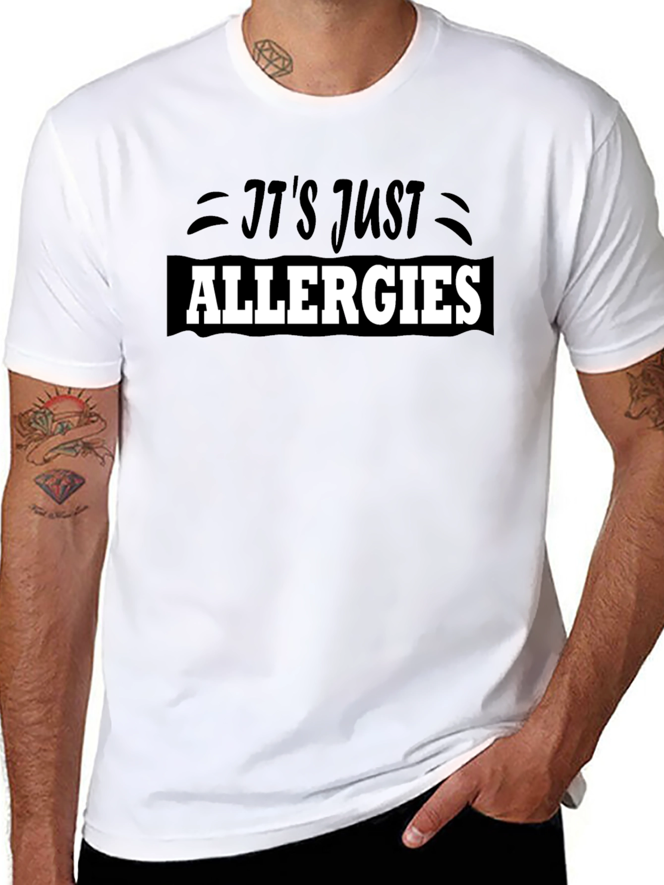 Its Just Allergies T-Shirt - Funny Sarcastic Tee