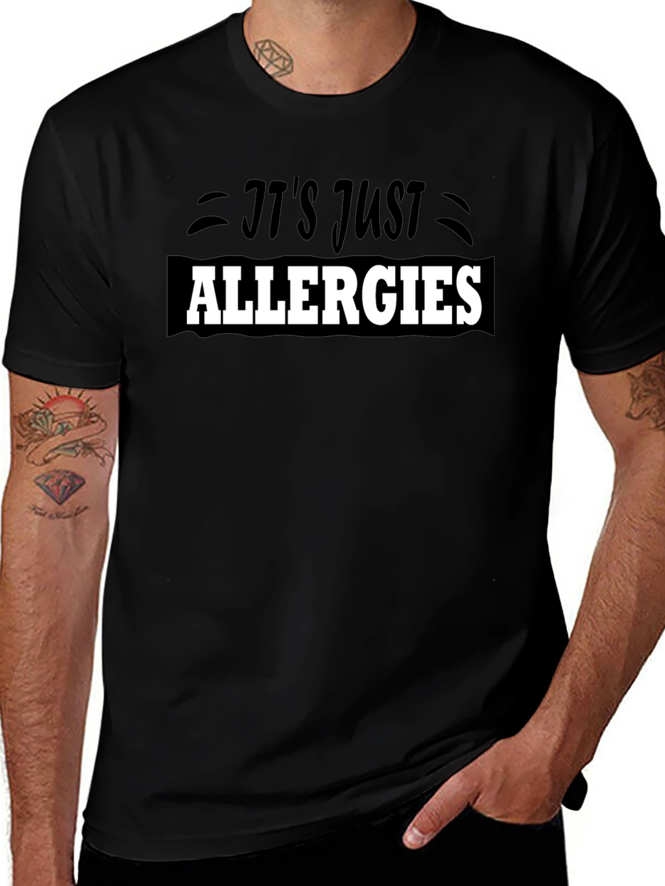 Its Just Allergies T-Shirt - Funny Sarcastic Tee