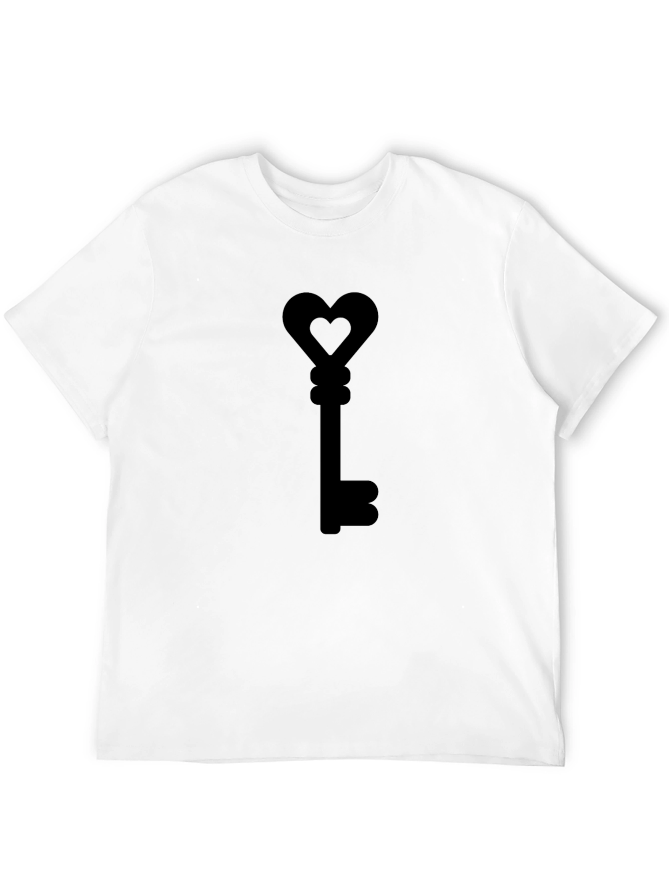Heart Key Graphic T-Shirt - Love Unlock Style