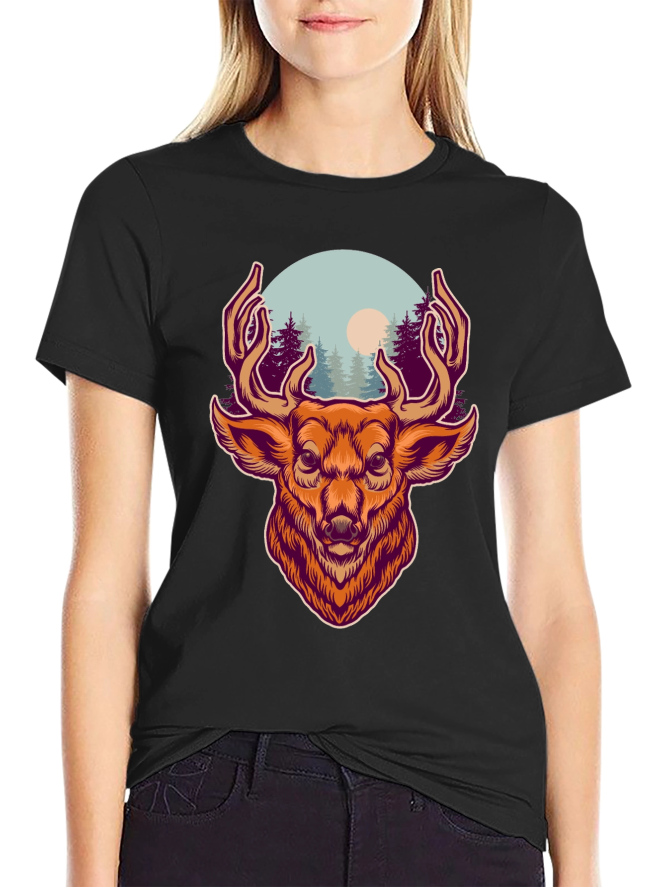 Deer Graphic T-Shirt - Nature Lovers Apparel