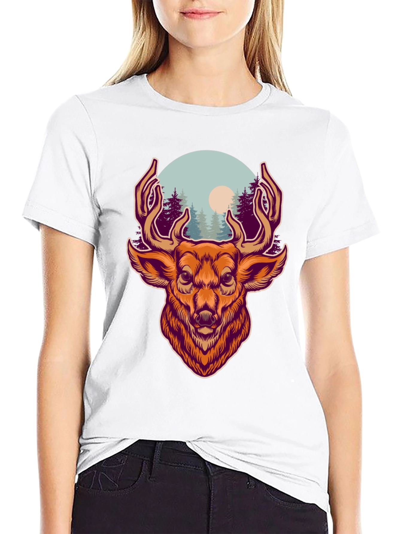 Deer Graphic T-Shirt - Nature Lovers Apparel