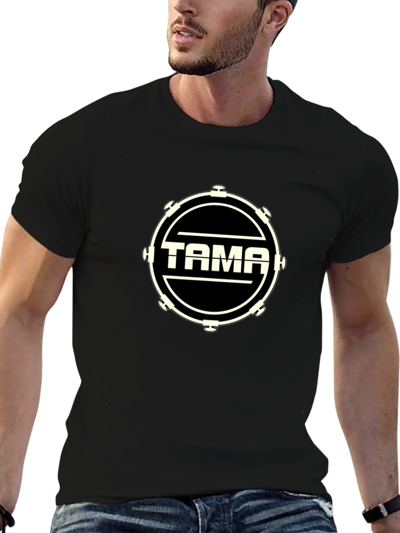 Tama Drums Logo Black T-Shirt