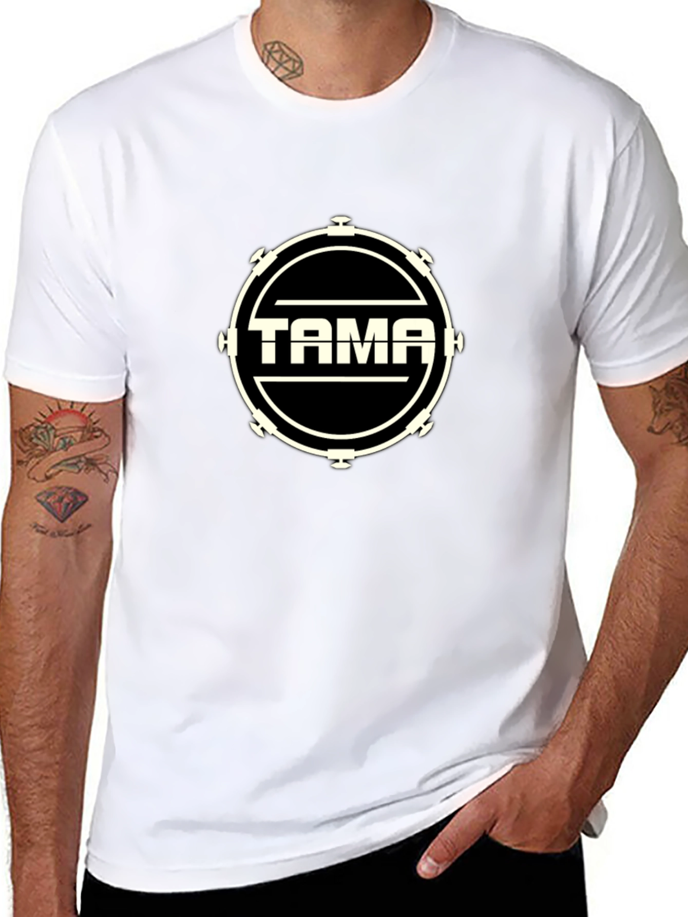 Tama Drums Logo Black T-Shirt