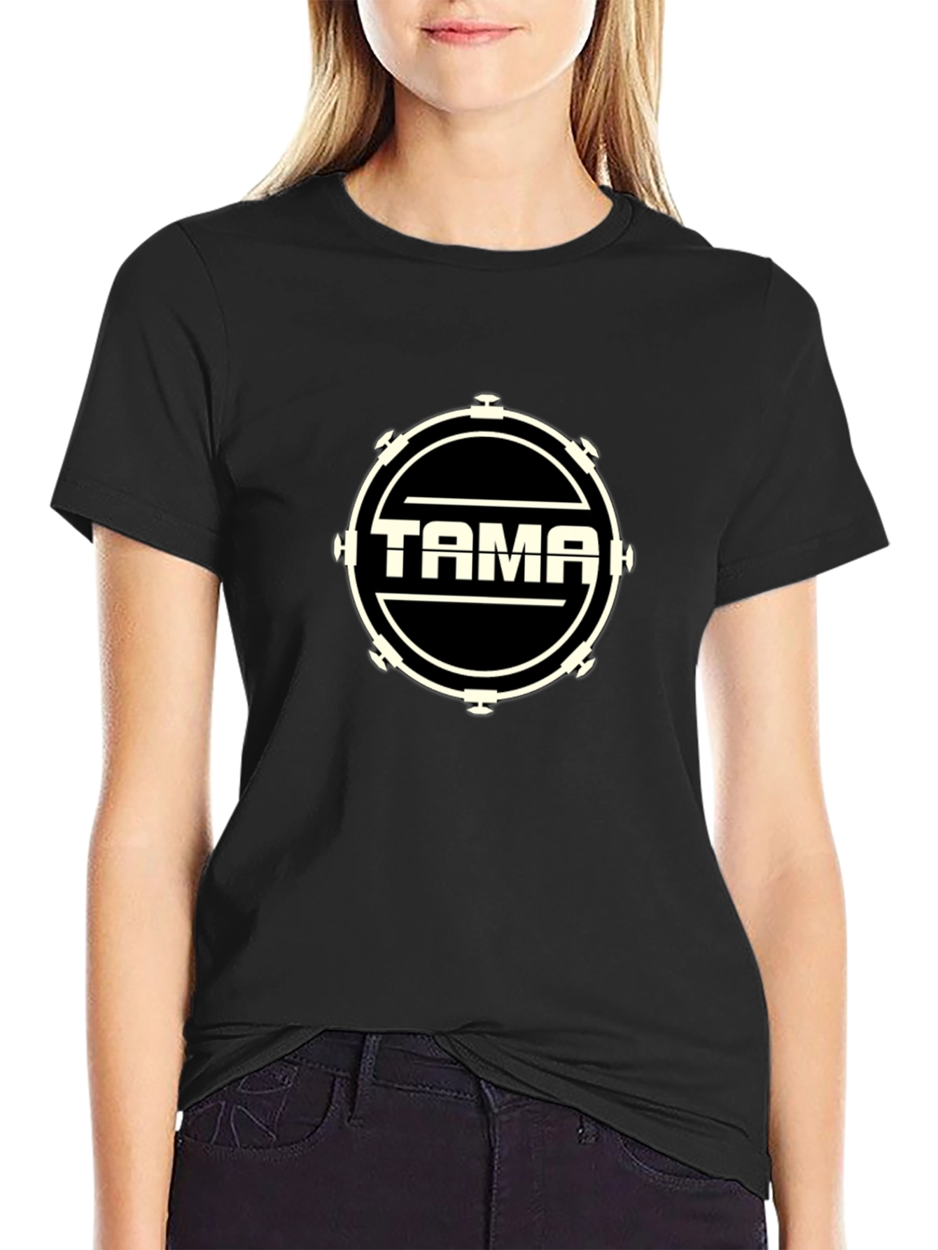 Tama Drums Logo Black T-Shirt