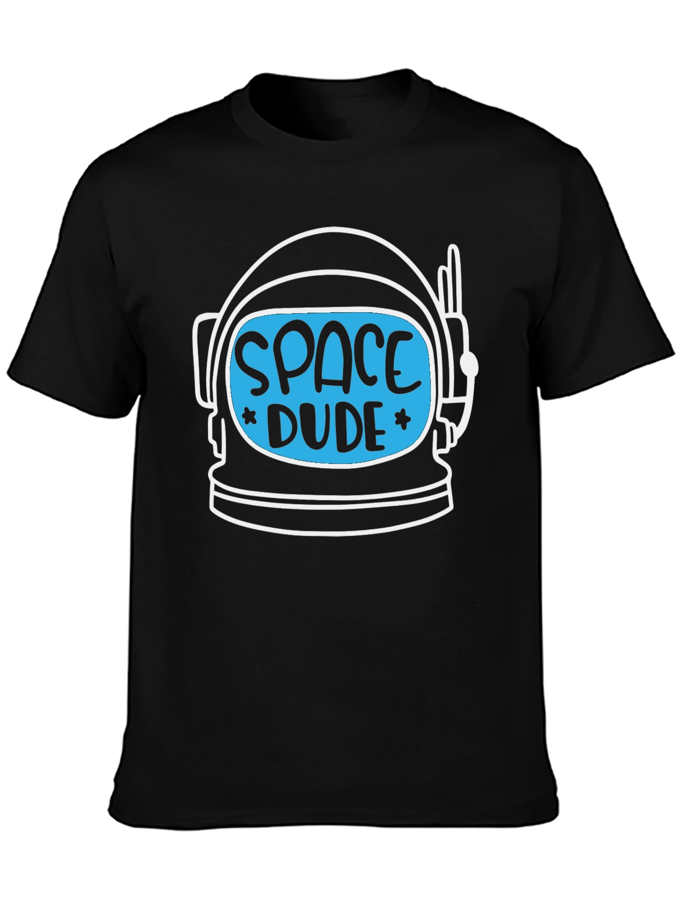 Space Dude Graphic Tee - Astronaut Helmet Design