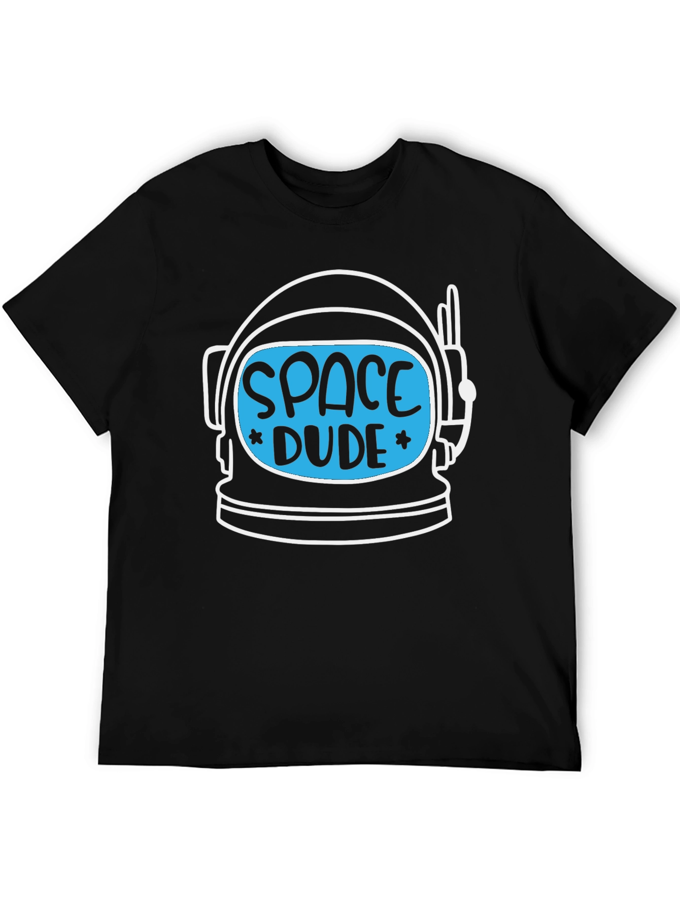 Space Dude Graphic Tee - Astronaut Helmet Design