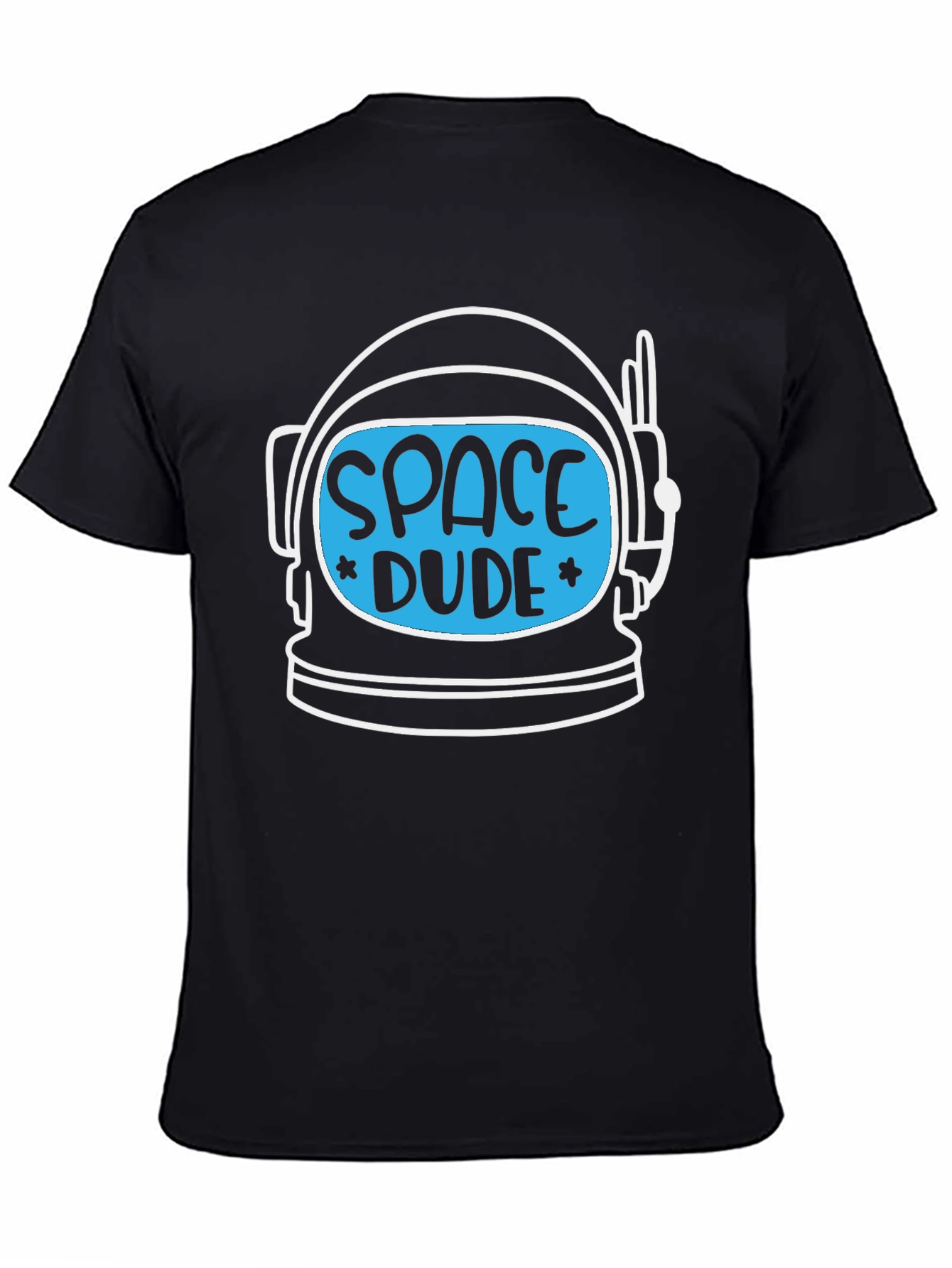 Space Dude Graphic Tee - Astronaut Helmet Design