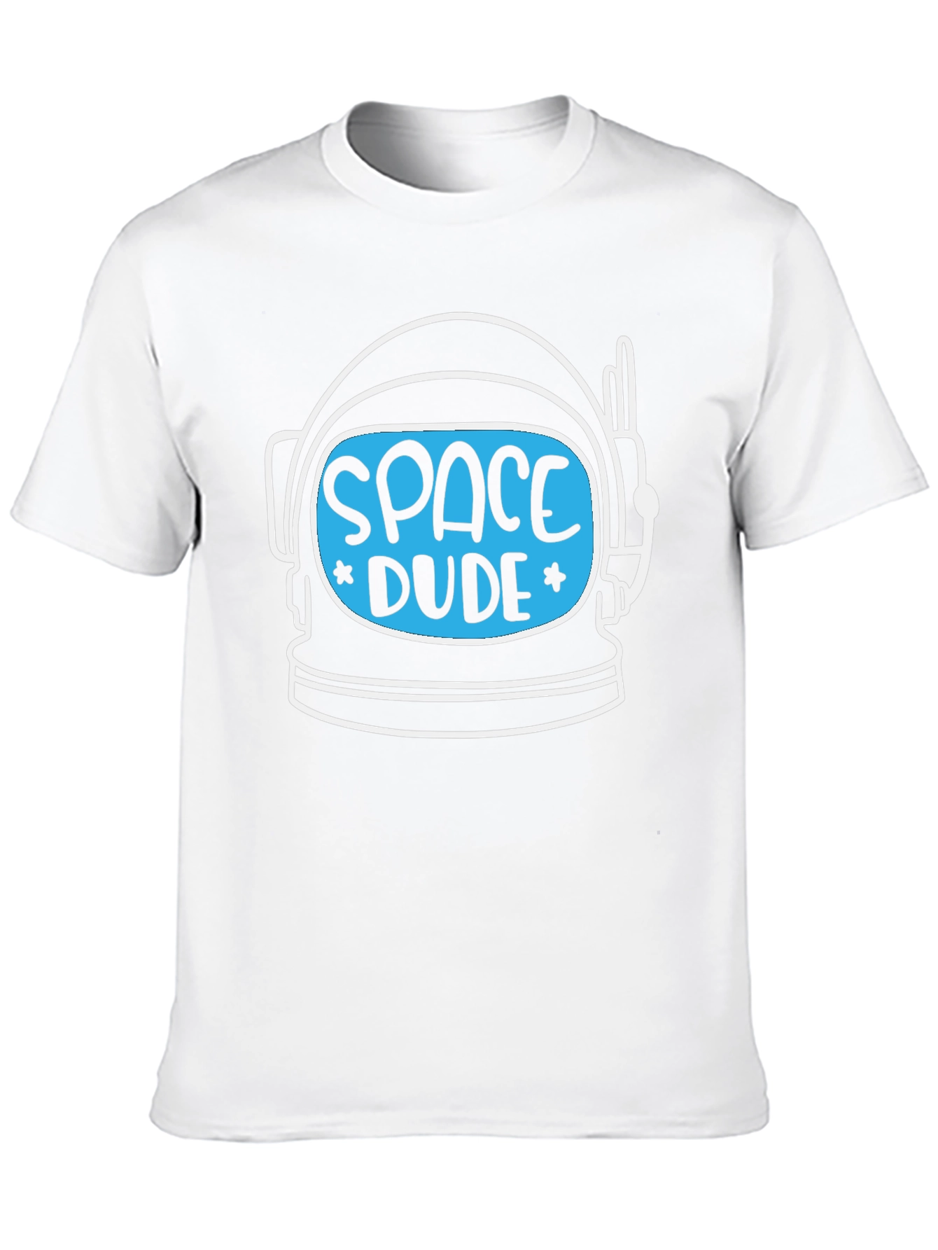 Space Dude Graphic Tee - Astronaut Helmet Design