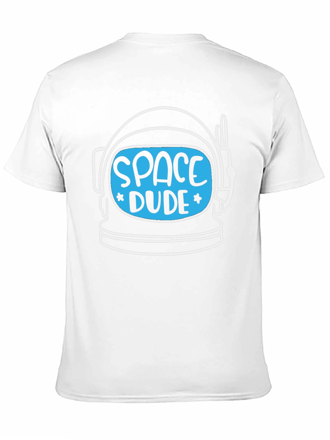 Space Dude Graphic Tee - Astronaut Helmet Design