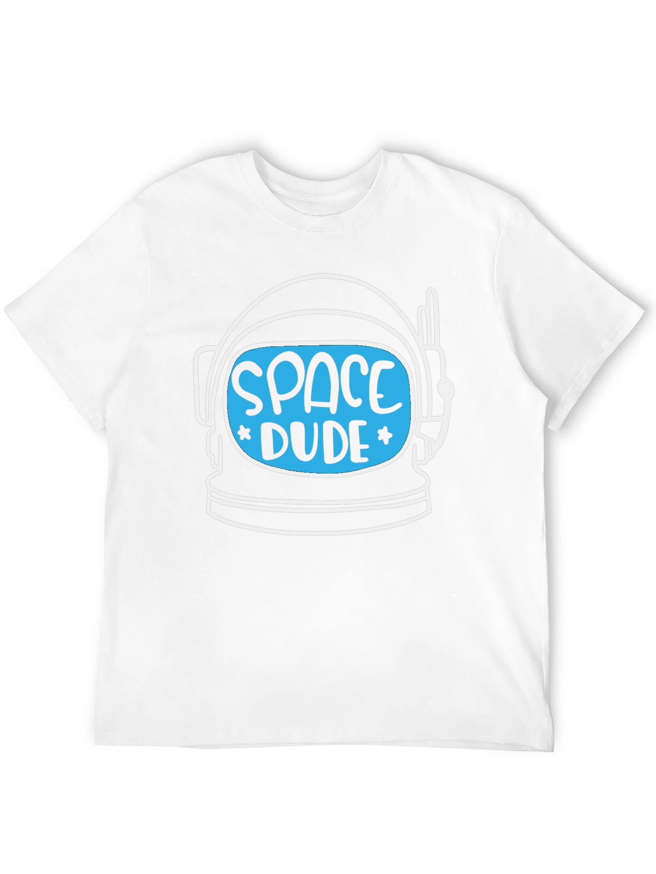 Space Dude Graphic Tee - Astronaut Helmet Design