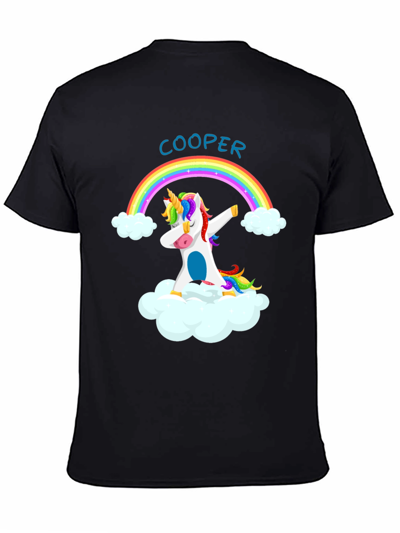 Cooper Unicorn Dabbing Rainbow T-Shirt