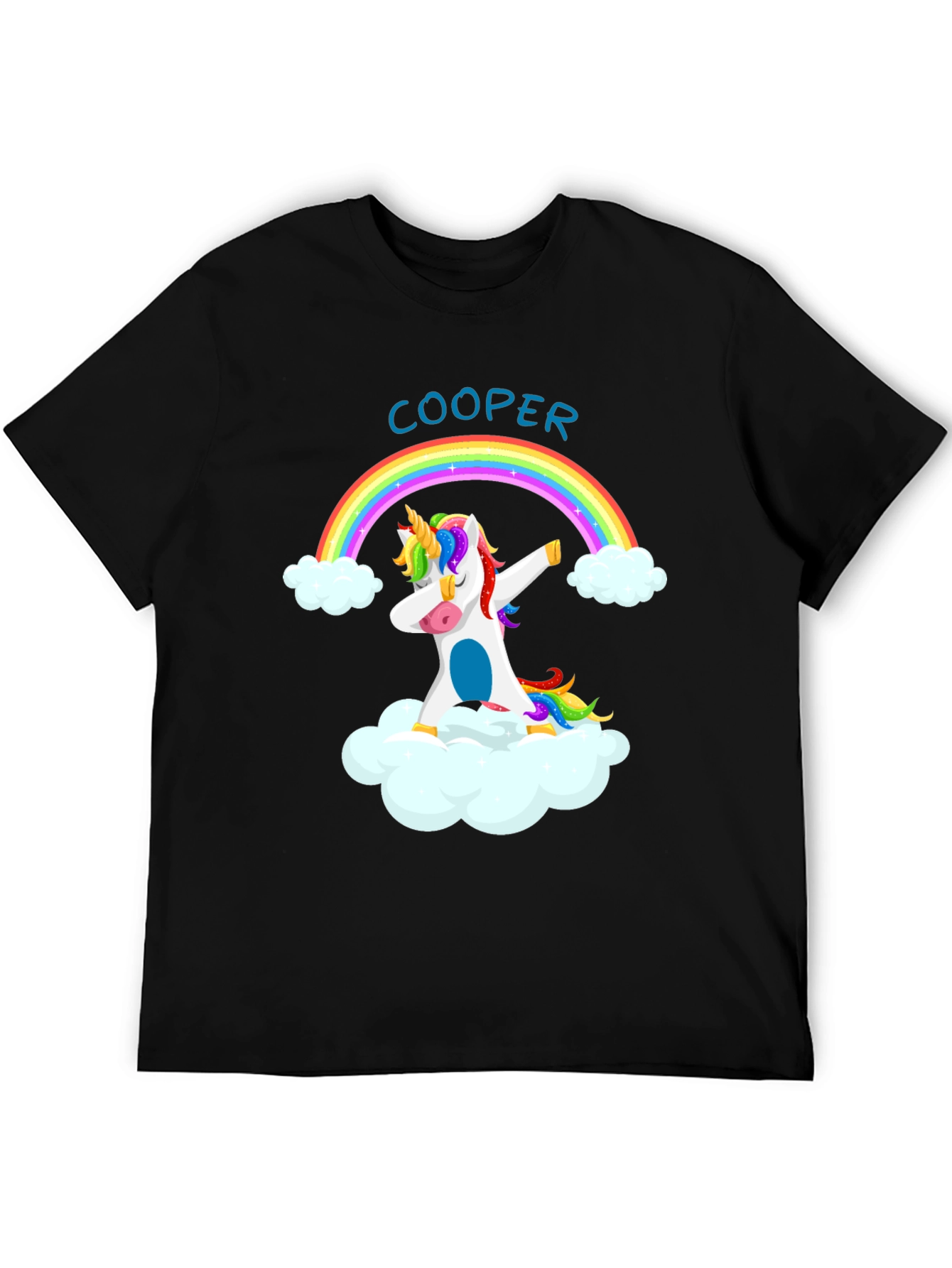 Cooper Unicorn Dabbing Rainbow T-Shirt